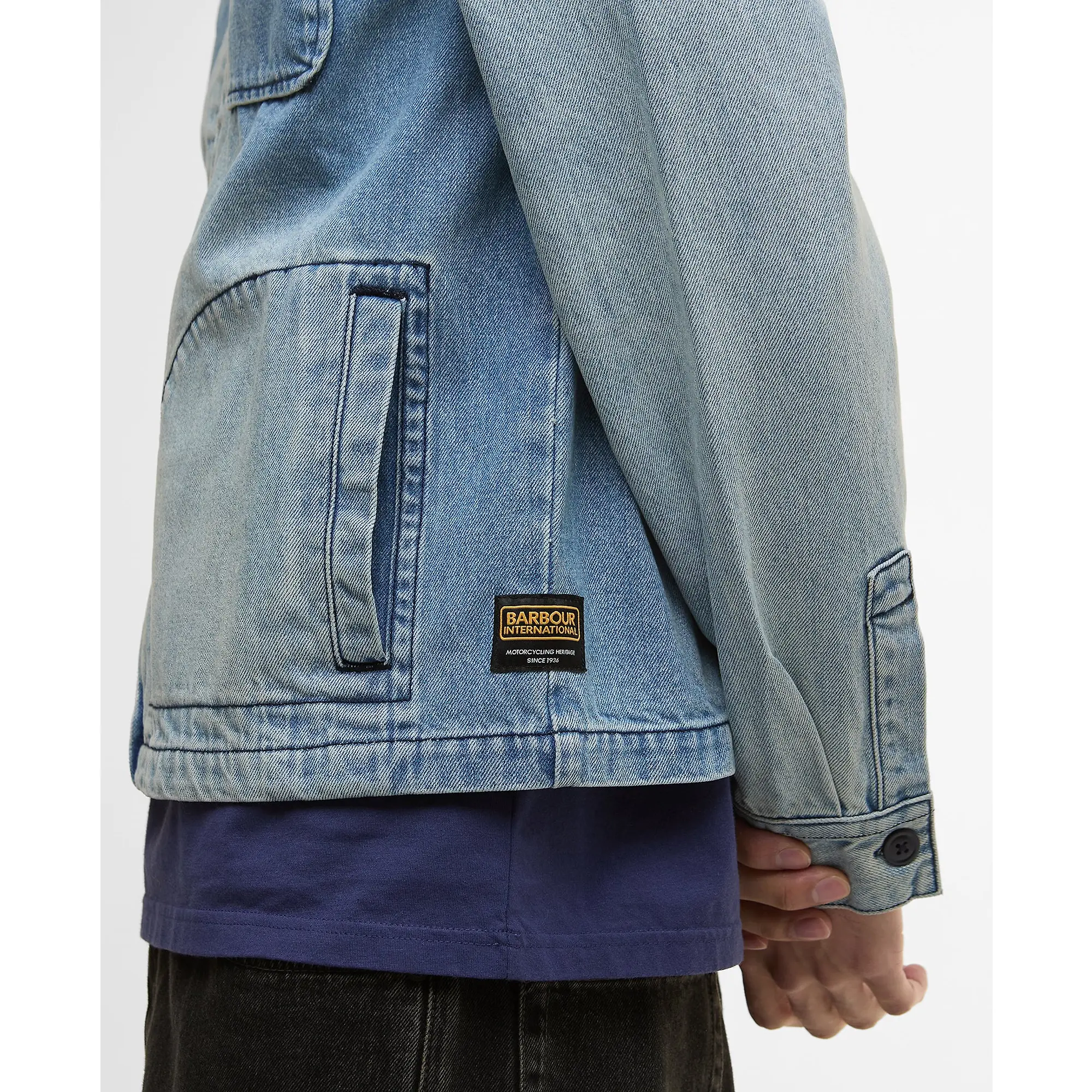 Product image 7 of 8 of Barbour International Men's Meteor Washed Denim Overshirt - Vintage