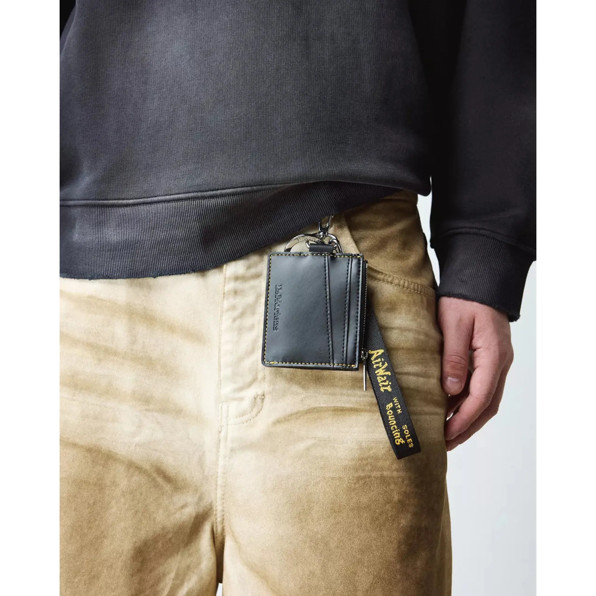 Product image 2 of 9 of Dr Martens Kiev Leather Cardholder Keyring - Black