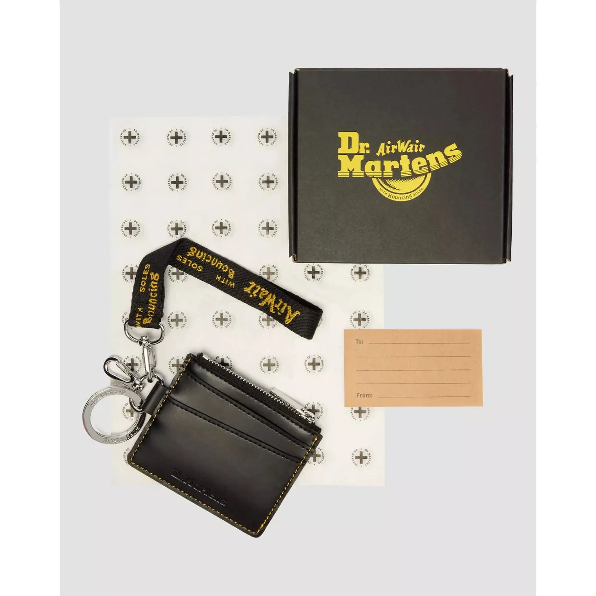 Product image 9 of 9 of Dr Martens Kiev Leather Cardholder Keyring - Black