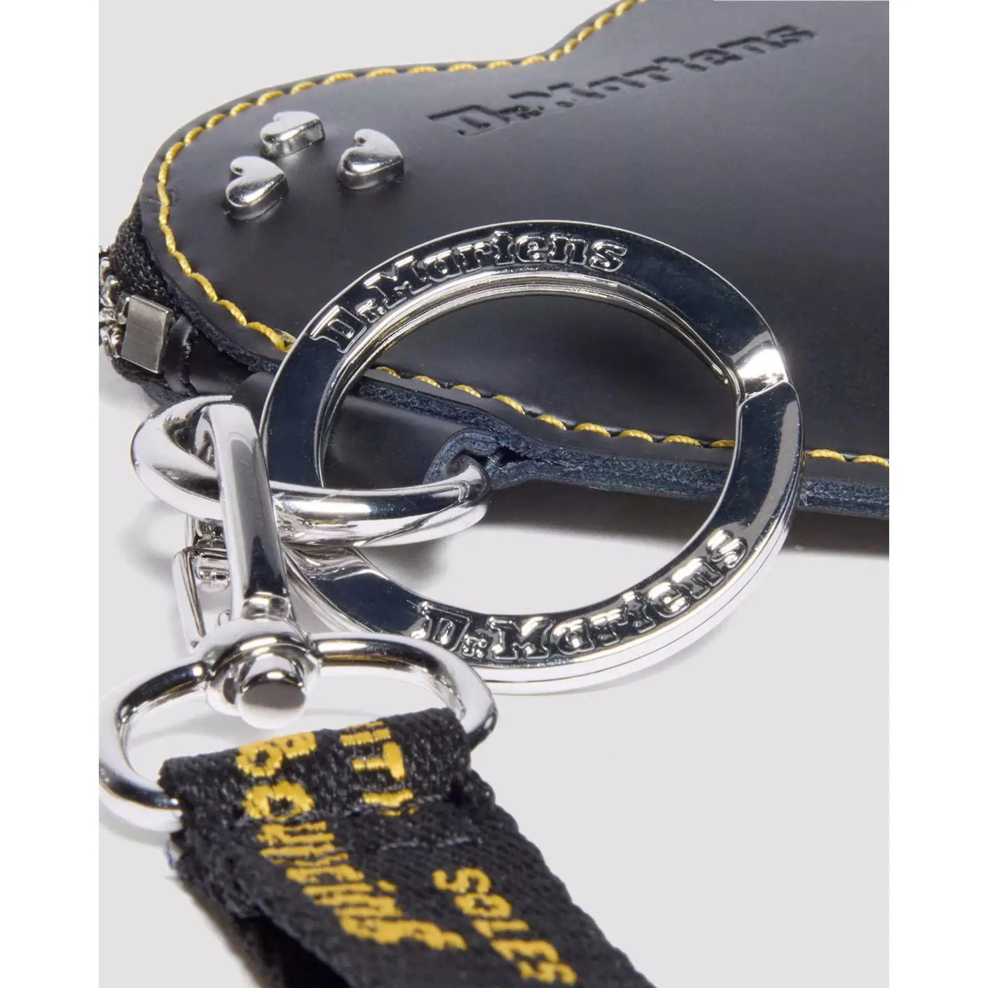 Product image 7 of 10 of Dr. Martens Leather Heart Shaped Keyring Purse - Black