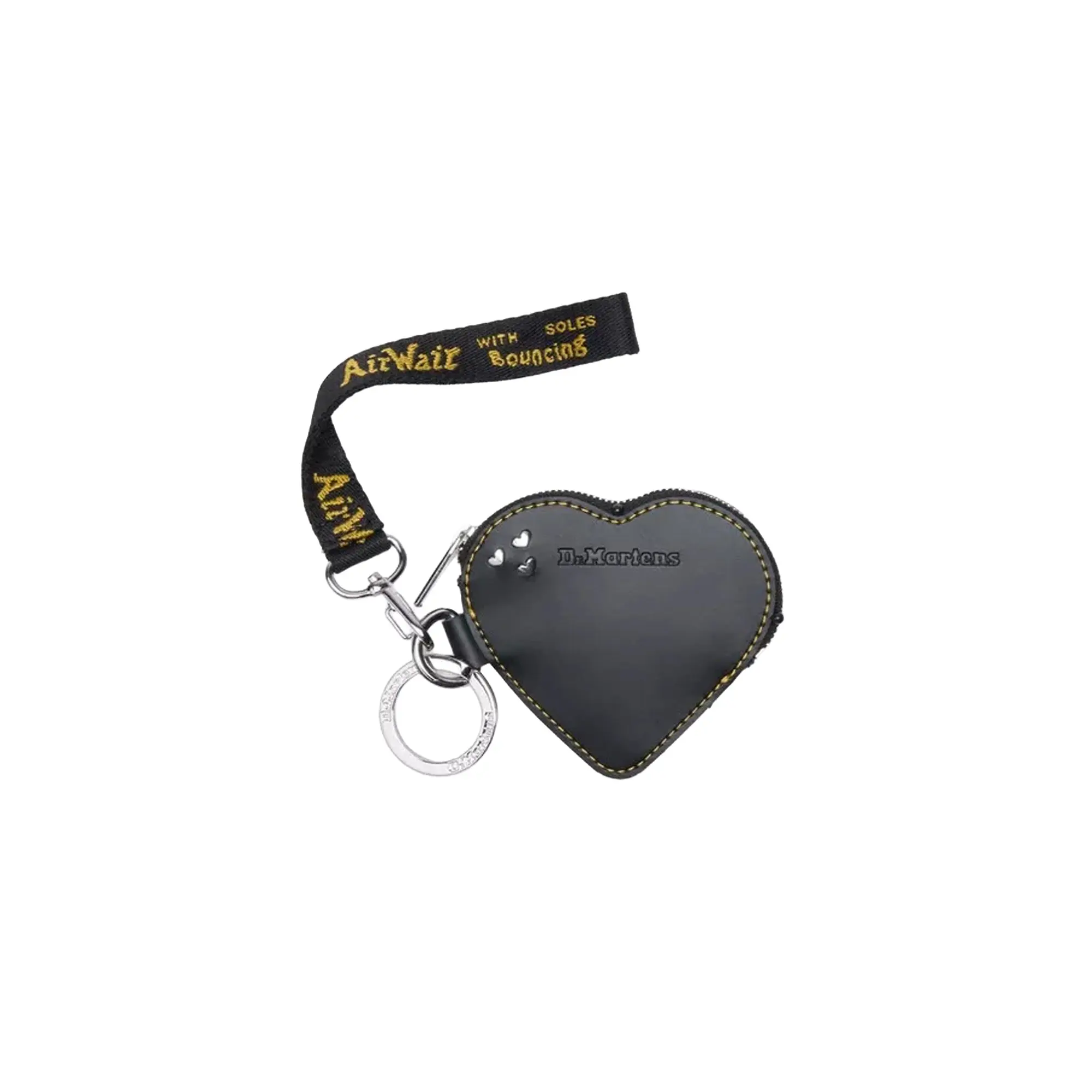 Product image 1 of 10 of Dr. Martens Leather Heart Shaped Keyring Purse - Black