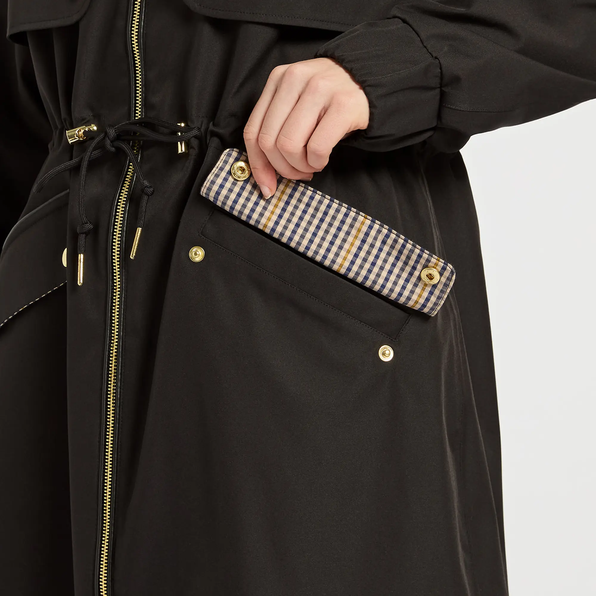 Product image 4 of 7 of Joules Women's Elbridge Waterproof Coat with Hood - Black