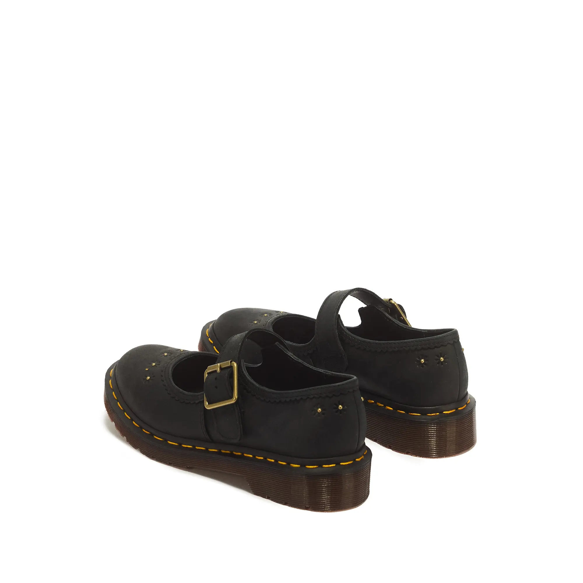 Product image 5 of 7 of Dr Martens Women's Mary Jane Flower Crazy Horse Shoes - Black