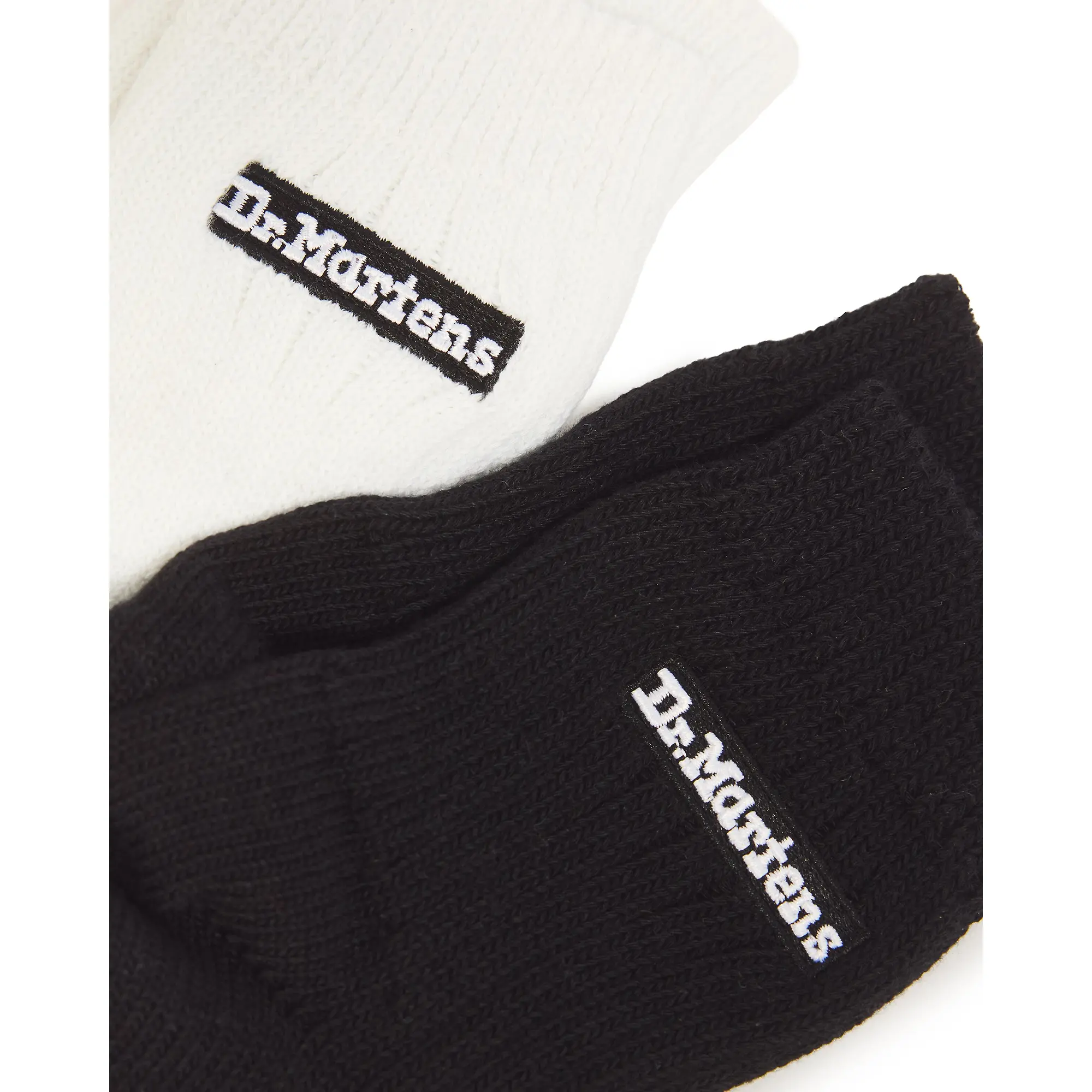 Product image 3 of 4 of Dr Martens 2 Pack Organic Cotton Blend Plain Socks - Black/White