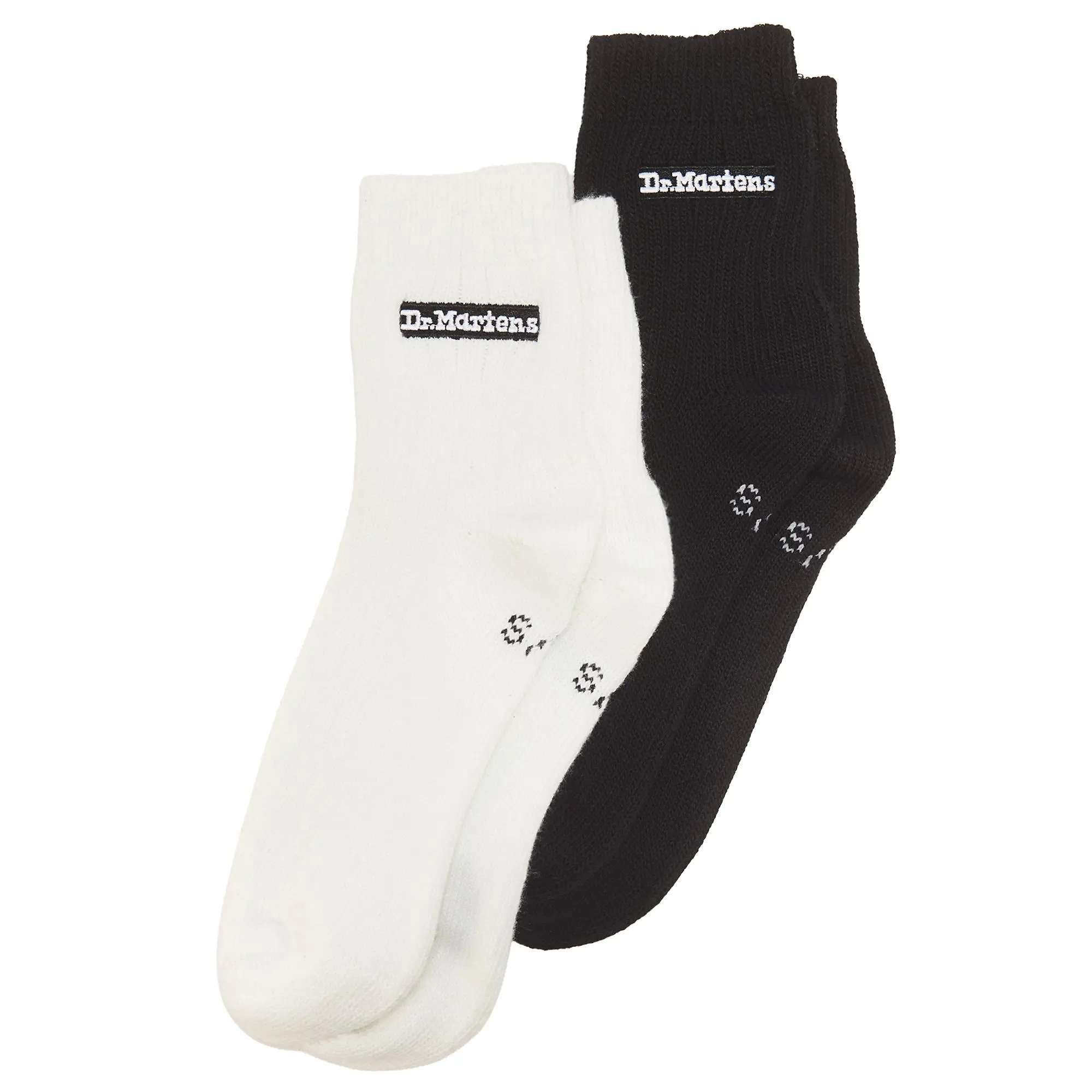 Product image 1 of 4 of Dr Martens 2 Pack Organic Cotton Blend Plain Socks - Black/White