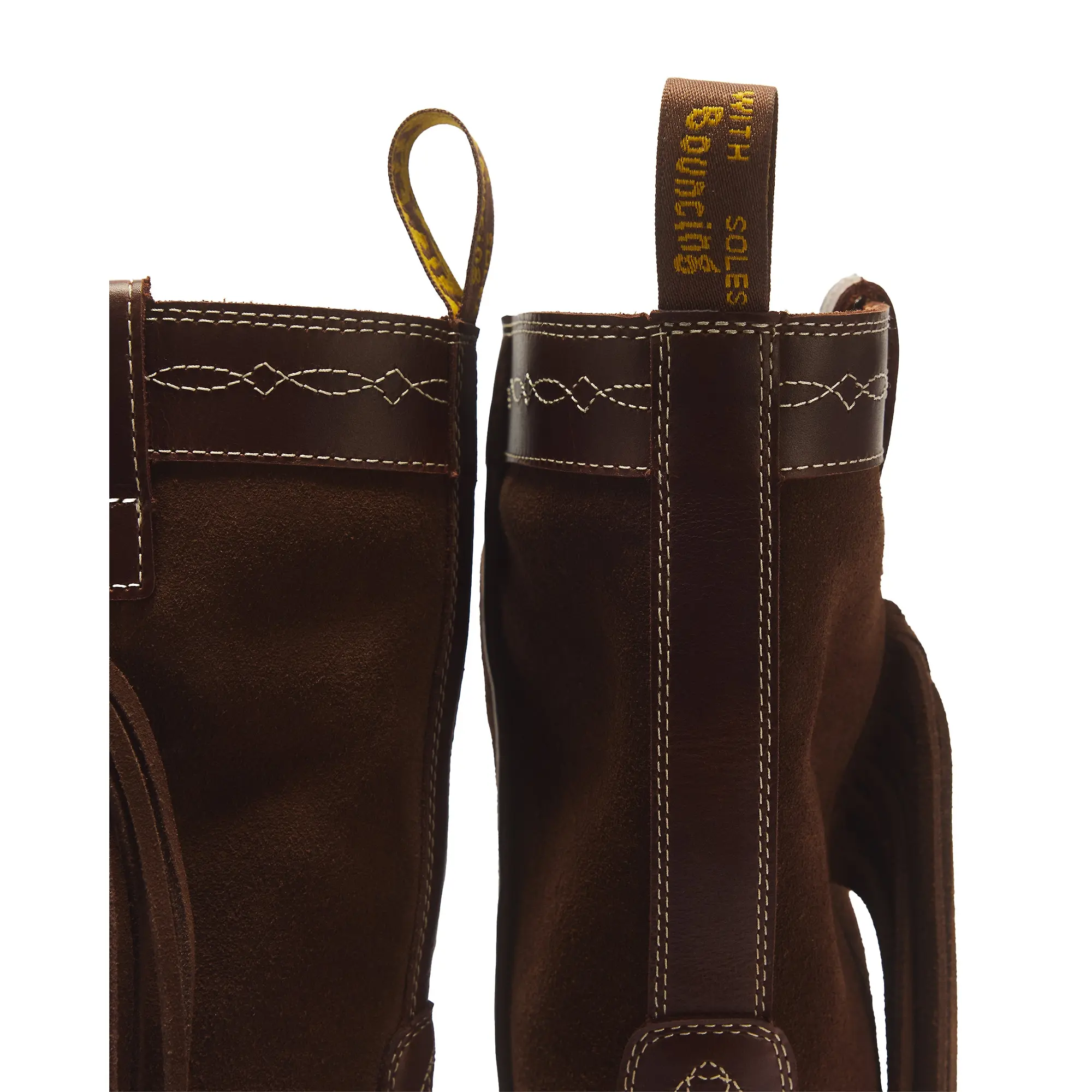 Product image 2 of 6 of Dr. Martens Unisex Quad Rodeo Bronx Suede Fringe Mid Pull On Boots - Dark Brown