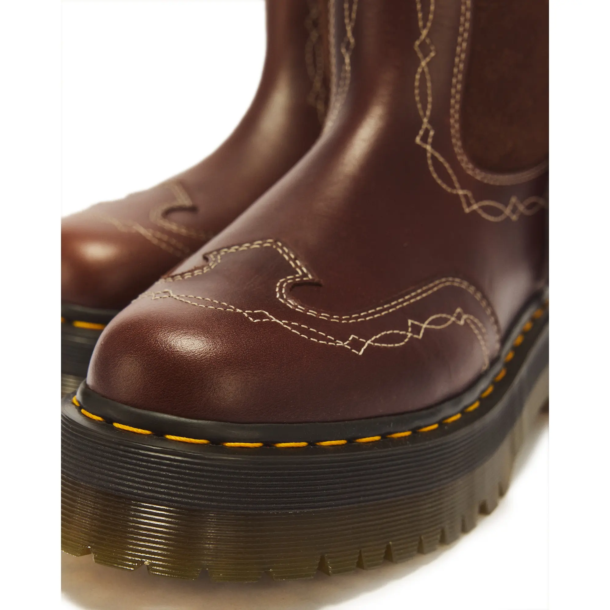 Product image 6 of 6 of Dr. Martens Unisex Quad Rodeo Bronx Suede Fringe Mid Pull On Boots - Dark Brown