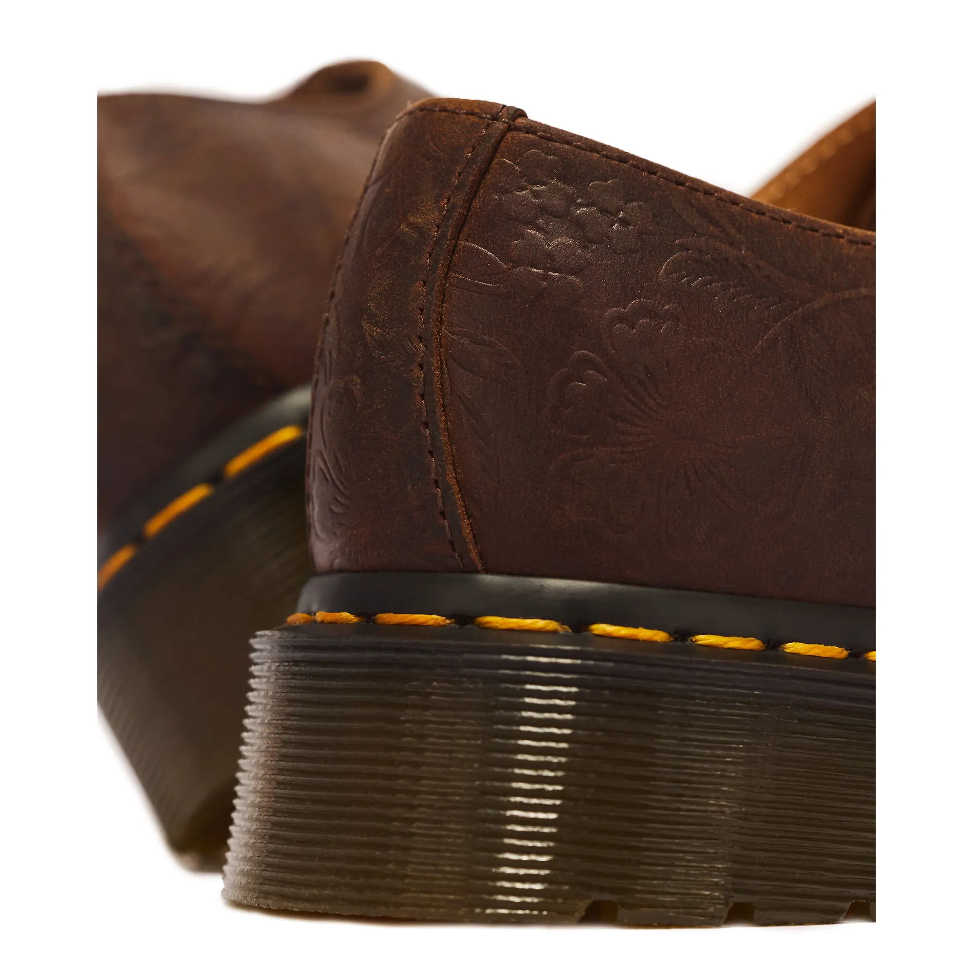 Product image 8 of 8 of Dr Martens Women's 1461 Floral Emboss 3 Eye Crazy Horse Leather Shoes - Dark Brown