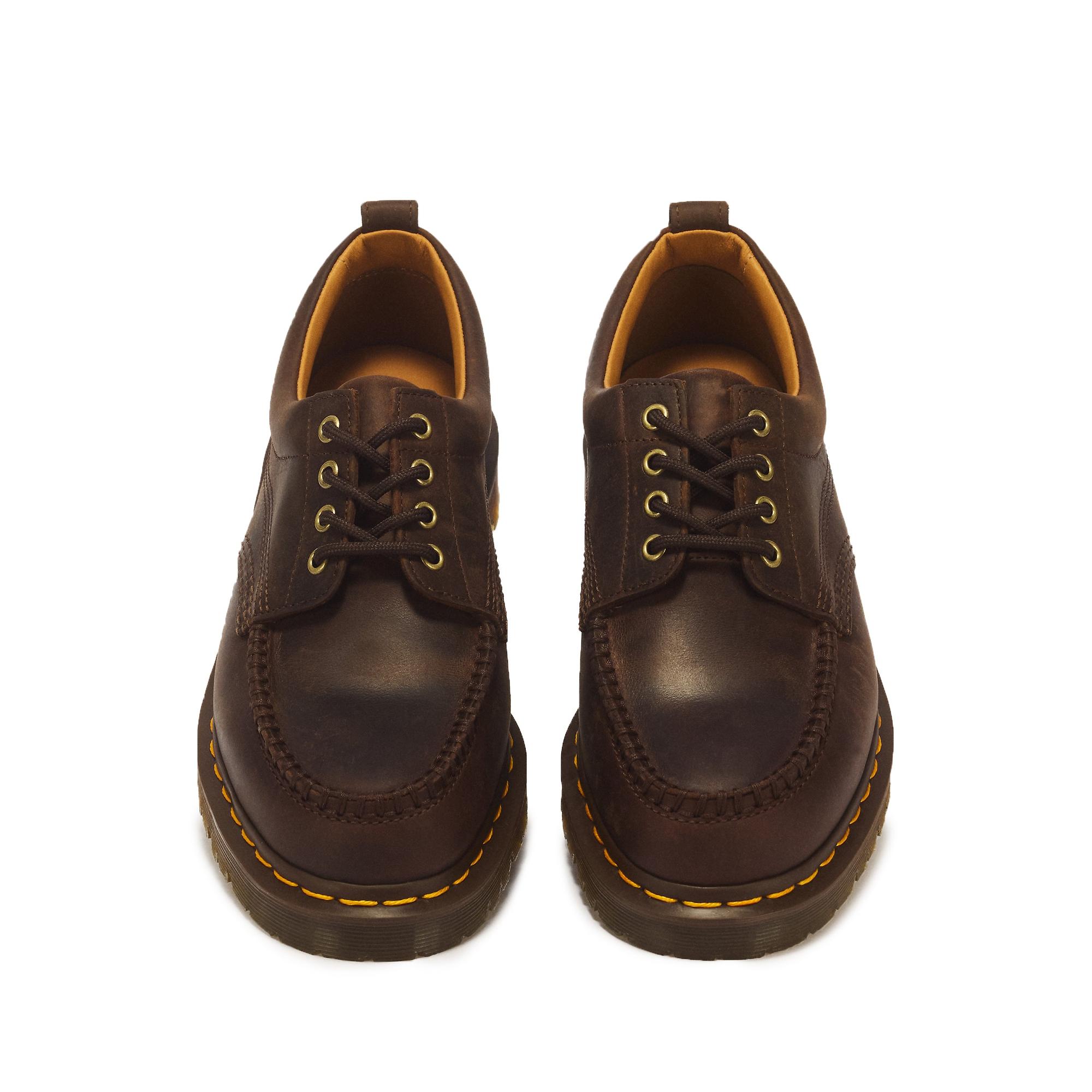 Dr Martens Unisex Lowell 4 Eye Crazy Horse Shoes - Dark Brown