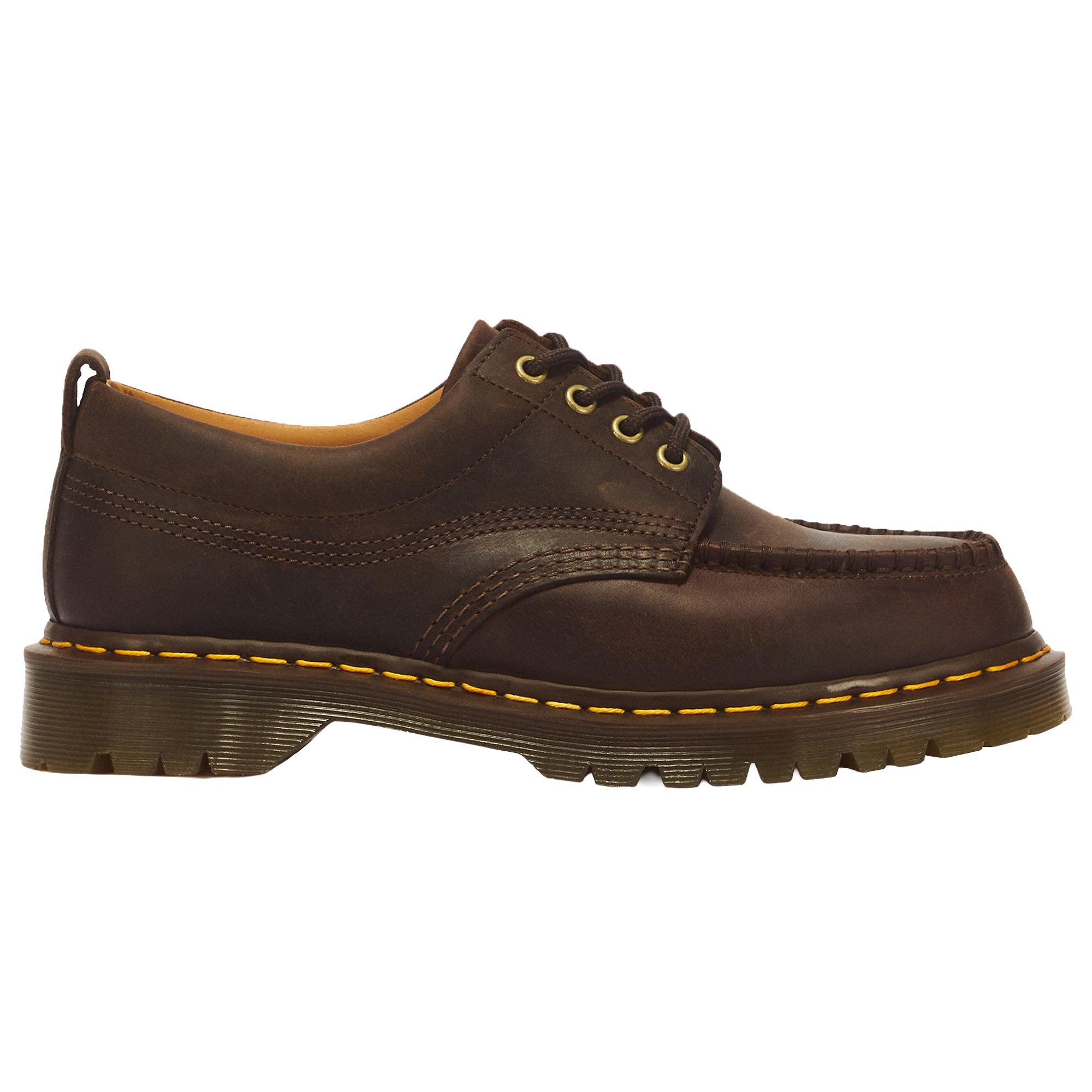 Dr Martens Unisex Lowell 4 Eye Crazy Horse Shoes - Dark Brown