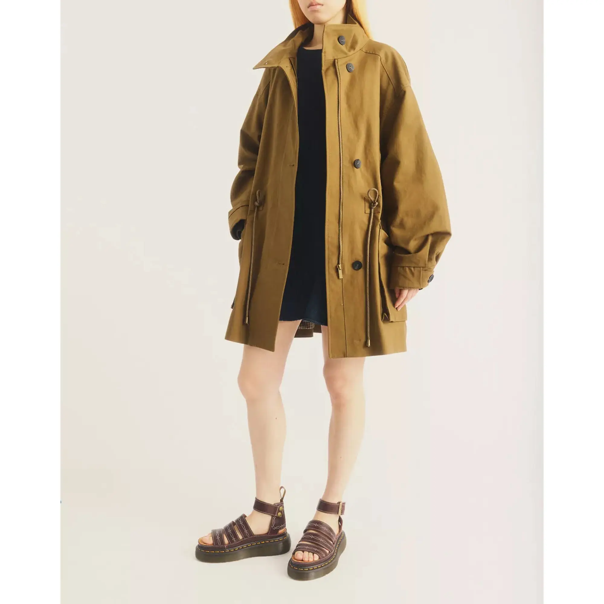 Product image 2 of 8 of Dr Martens Women's Clarissa II Quad Desert Rodeo Classic Pull Up Leather Sandals - Dark Brown