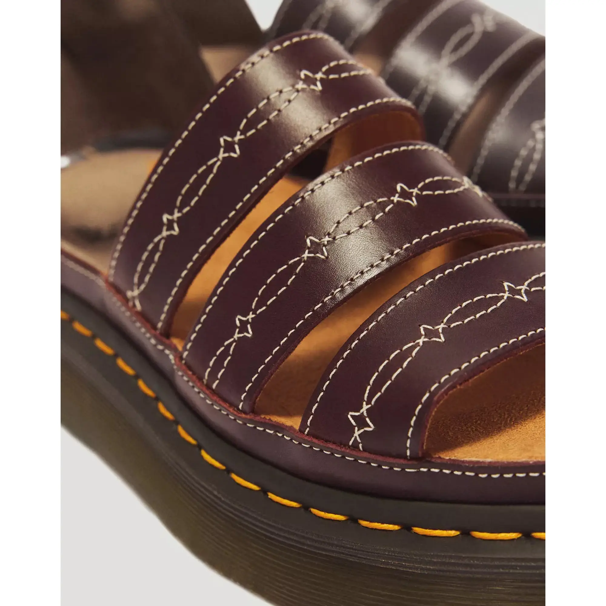 Product image 8 of 8 of Dr Martens Women's Clarissa II Quad Desert Rodeo Classic Pull Up Leather Sandals - Dark Brown