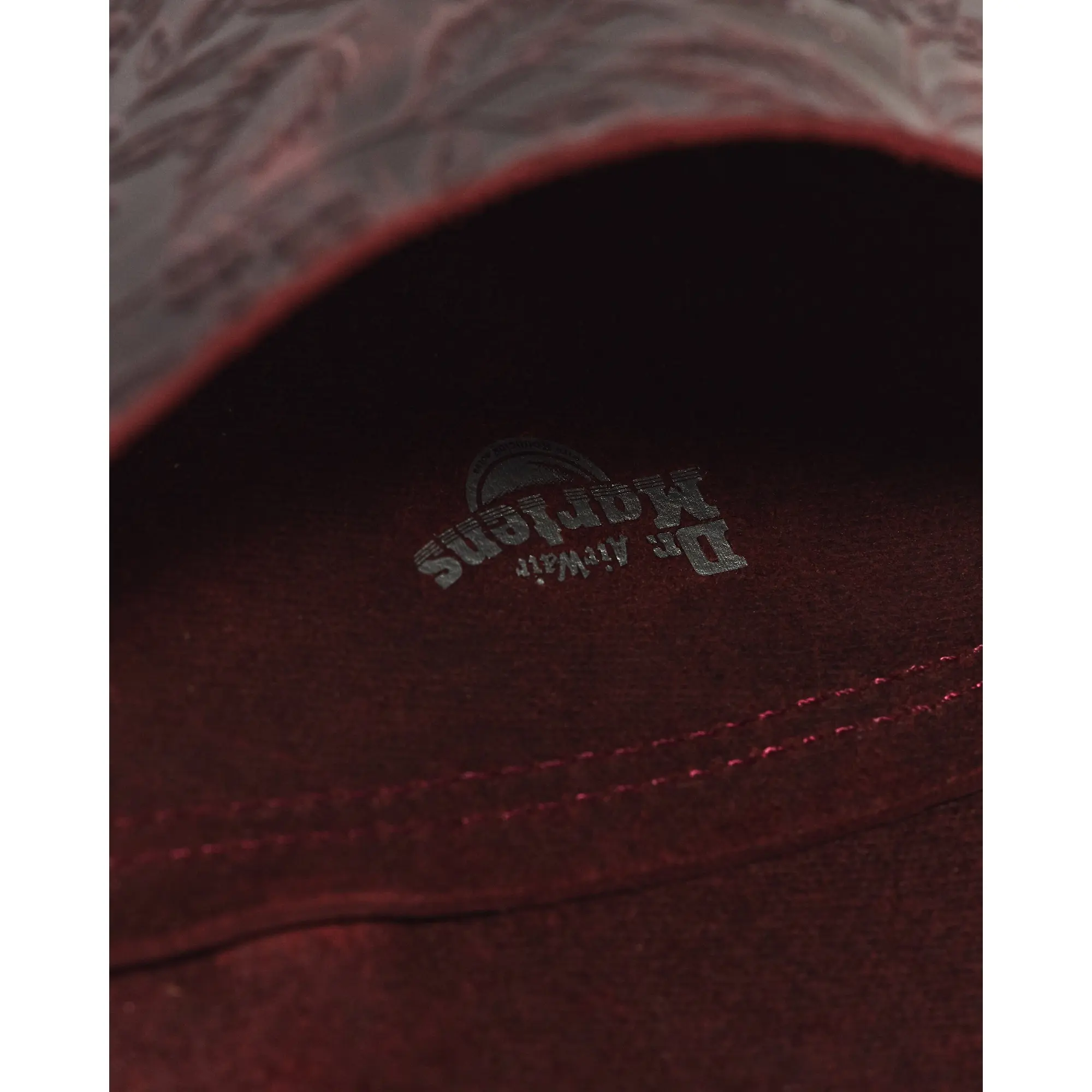 Product image 6 of 8 of Dr. Martens 7" Floral Emboss Crazy Horse Leather Satchel - Cherry Red