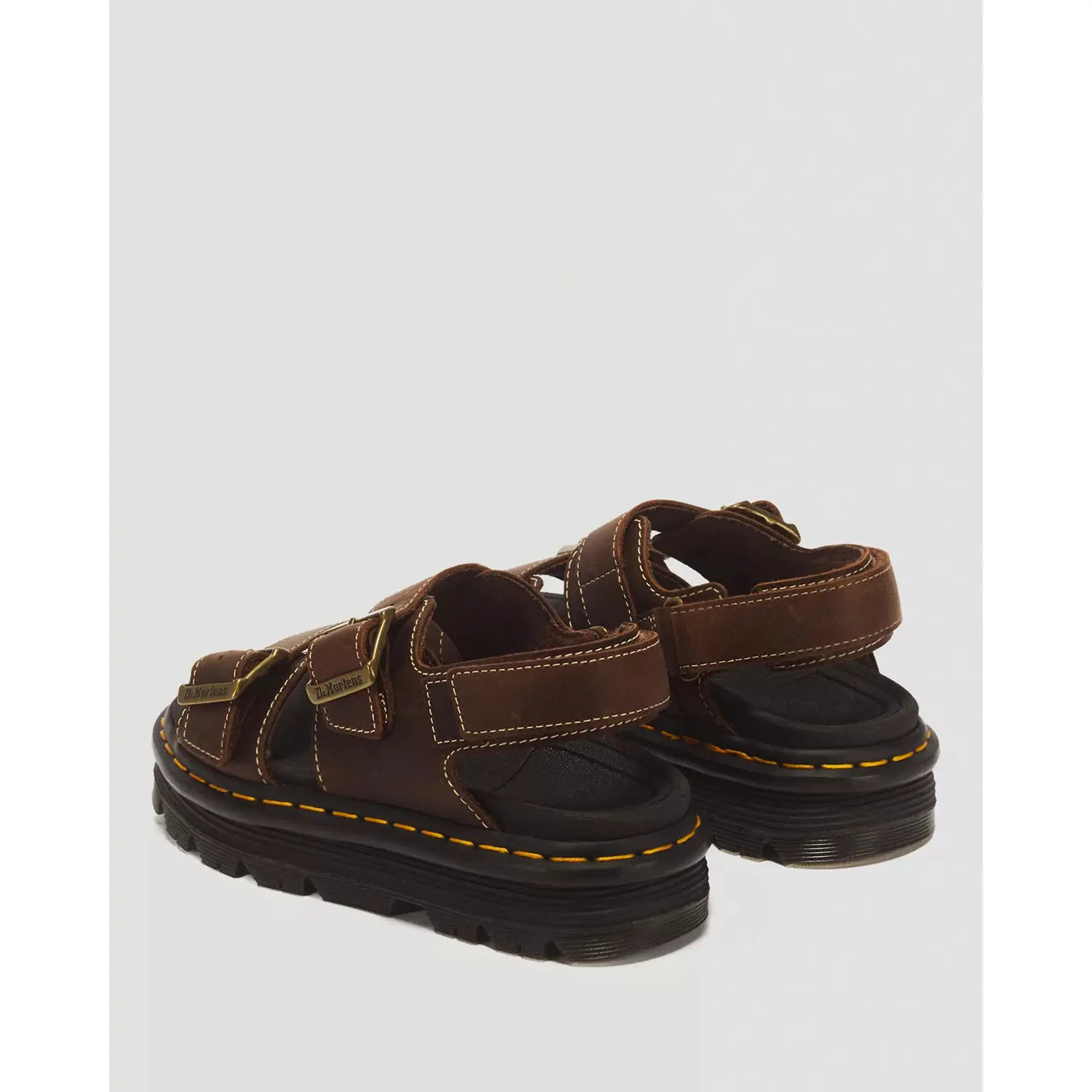 Product image 6 of 9 of Dr. Martens Women's Zebzag Crazy Horse Leather Sandals - Dark Brown