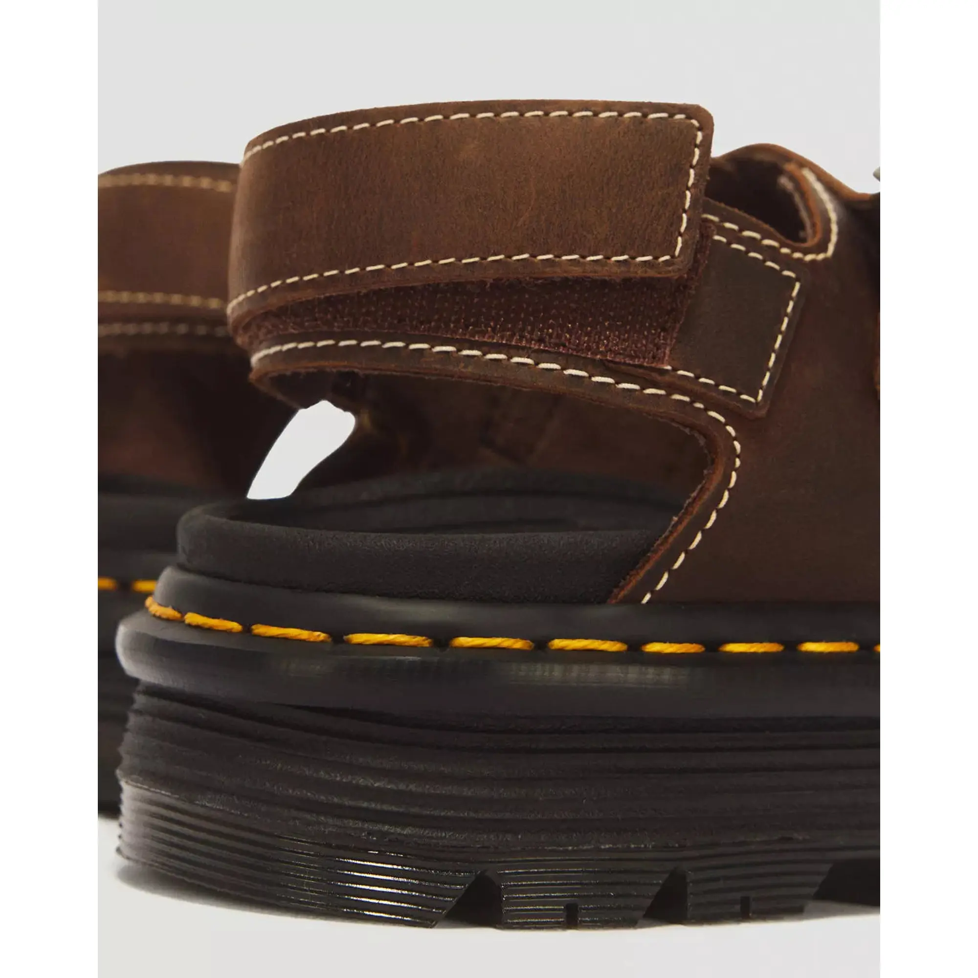 Product image 8 of 9 of Dr. Martens Women's Zebzag Crazy Horse Leather Sandals - Dark Brown