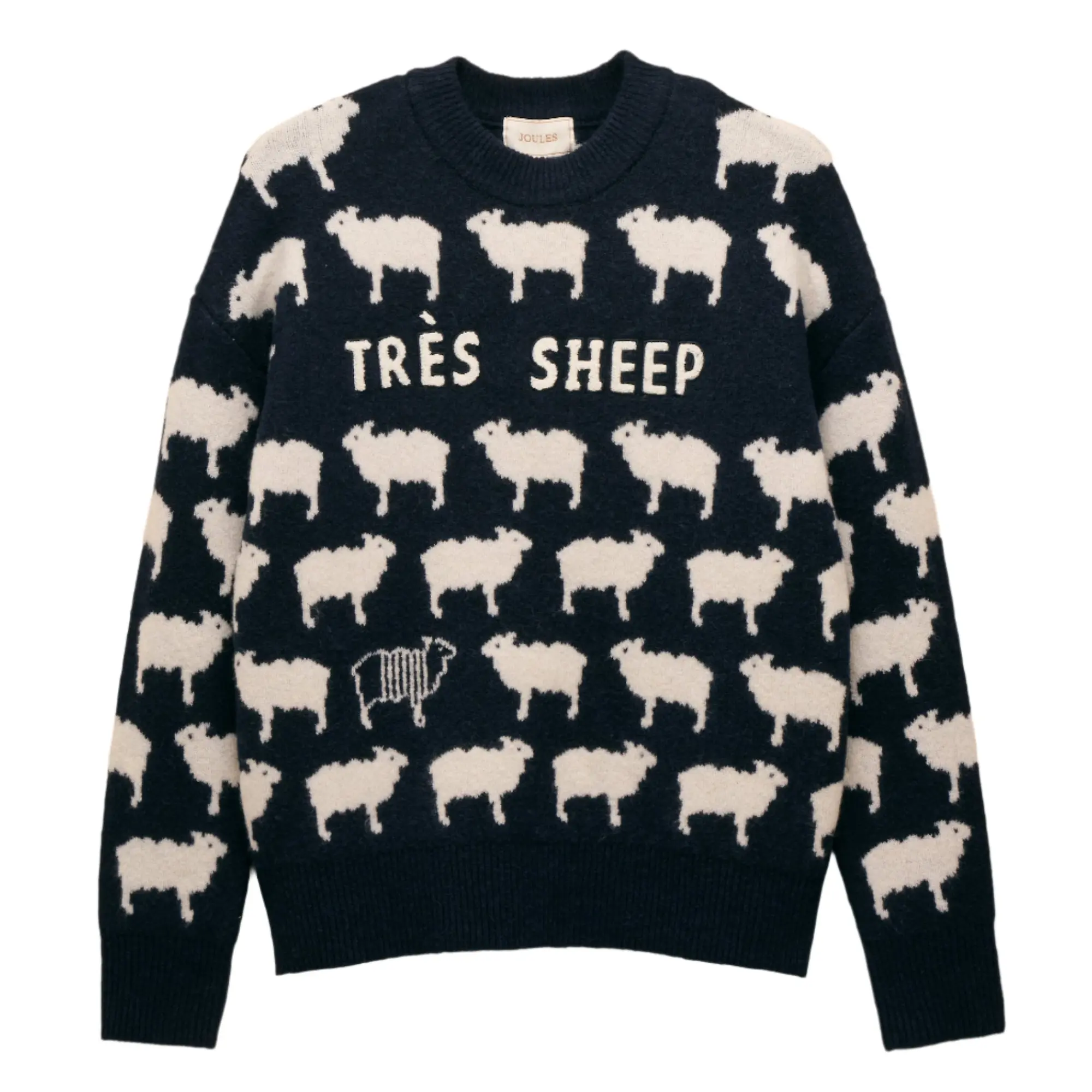Product image 1 of 6 of Joules Women's Très Sheep Intarsia Knitted Jumper - Navy