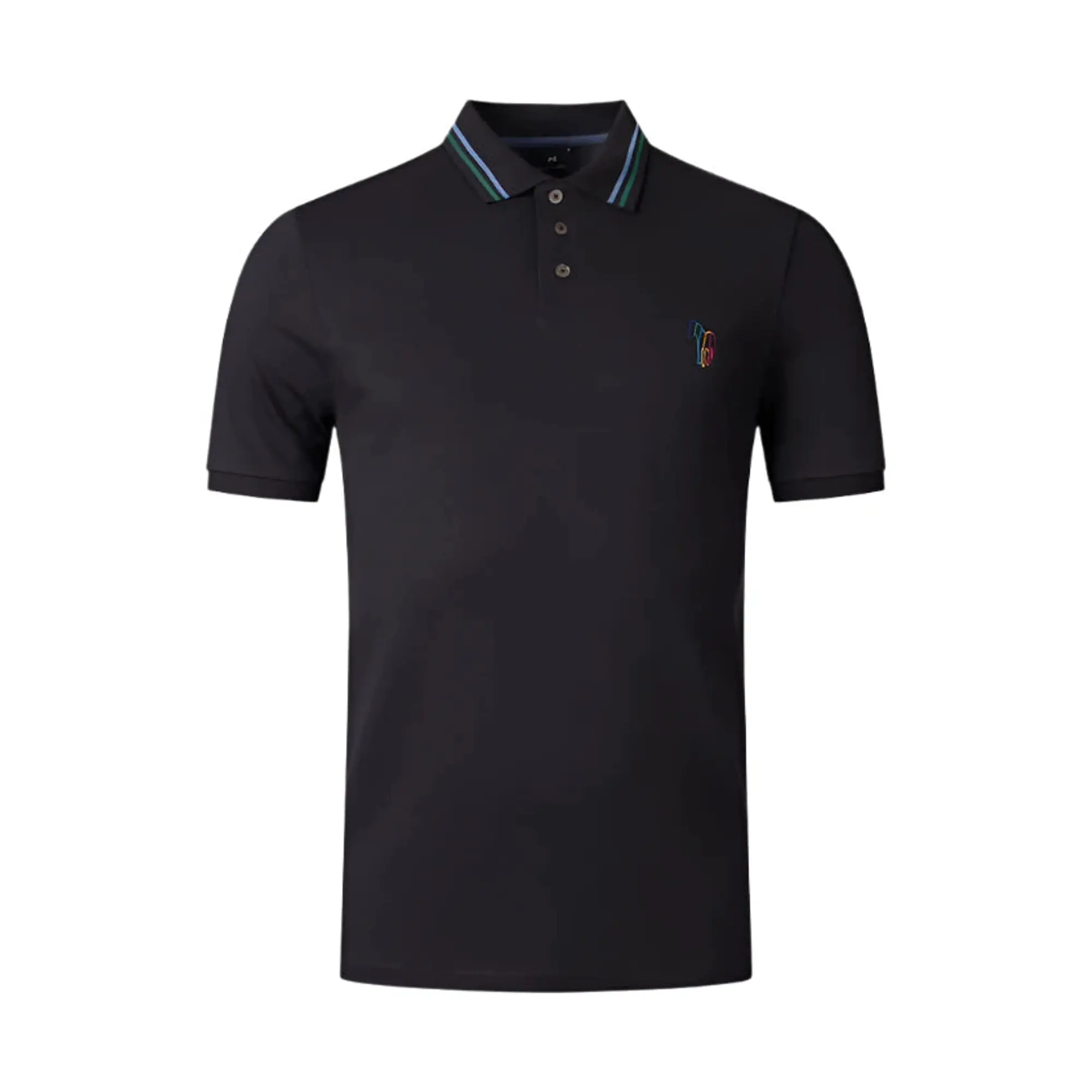 Product image 5 of 5 of Paul Smith Men's Regular Fit Stretch-Cotton 'Broad Stripe Zebra' Polo Shirt - Black
