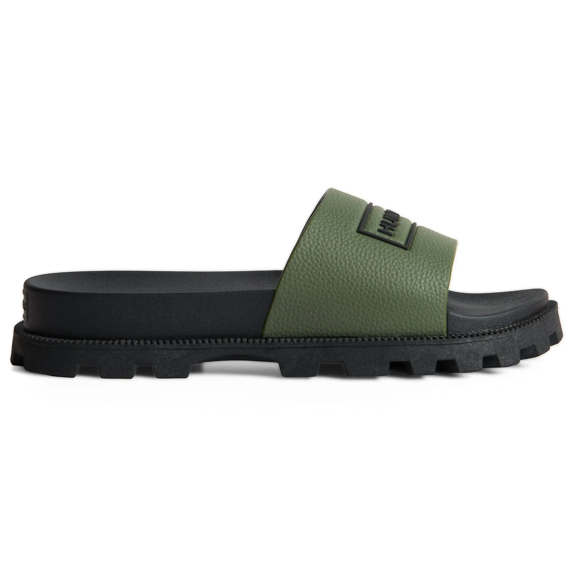 Product image 1 of 5 of Hunter Unisex Vegan Synthetic Logo Sliders - Lichen Green