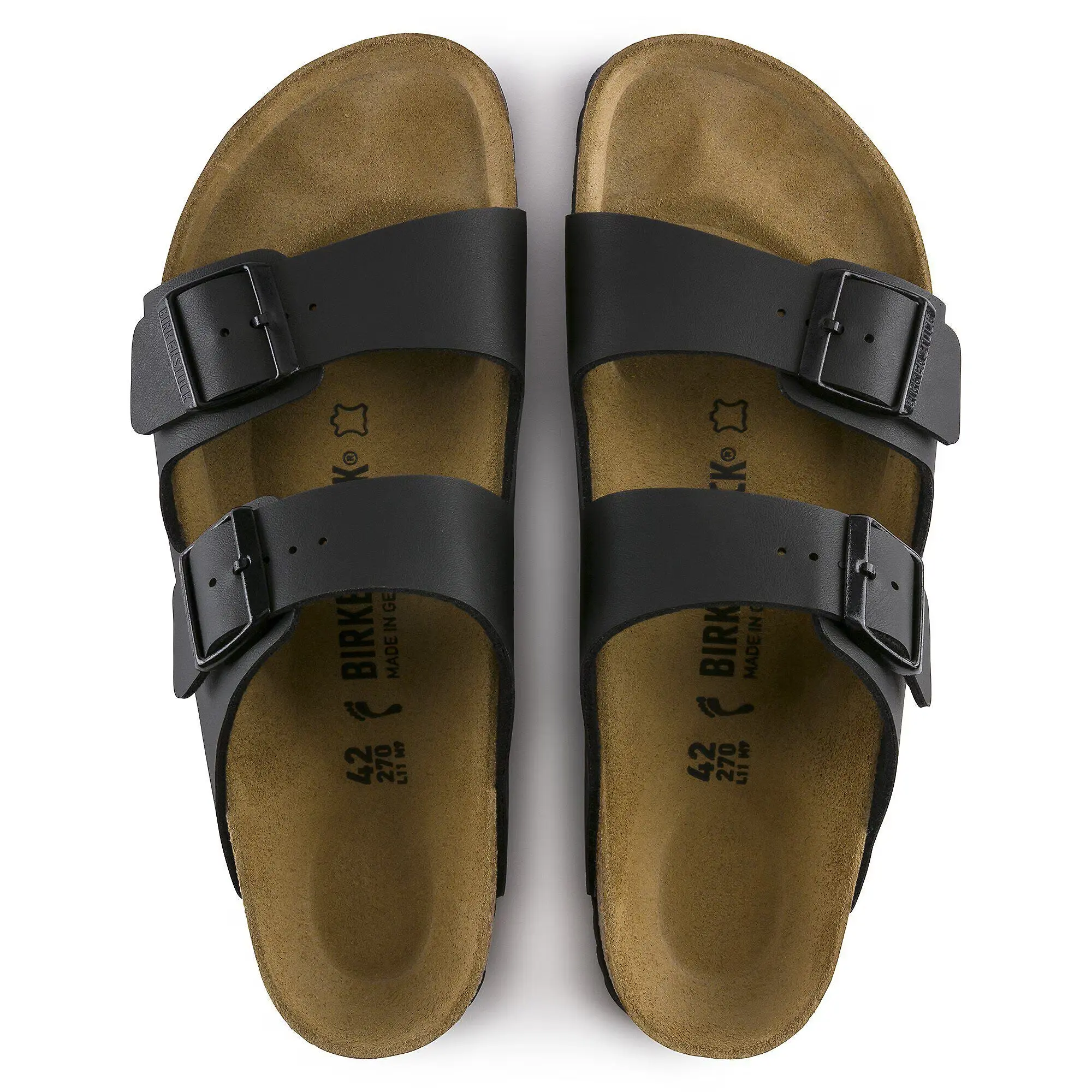 Product image 2 of 11 of Birkenstock Unisex Arizona Birko-Flor Regular Sandals - Black