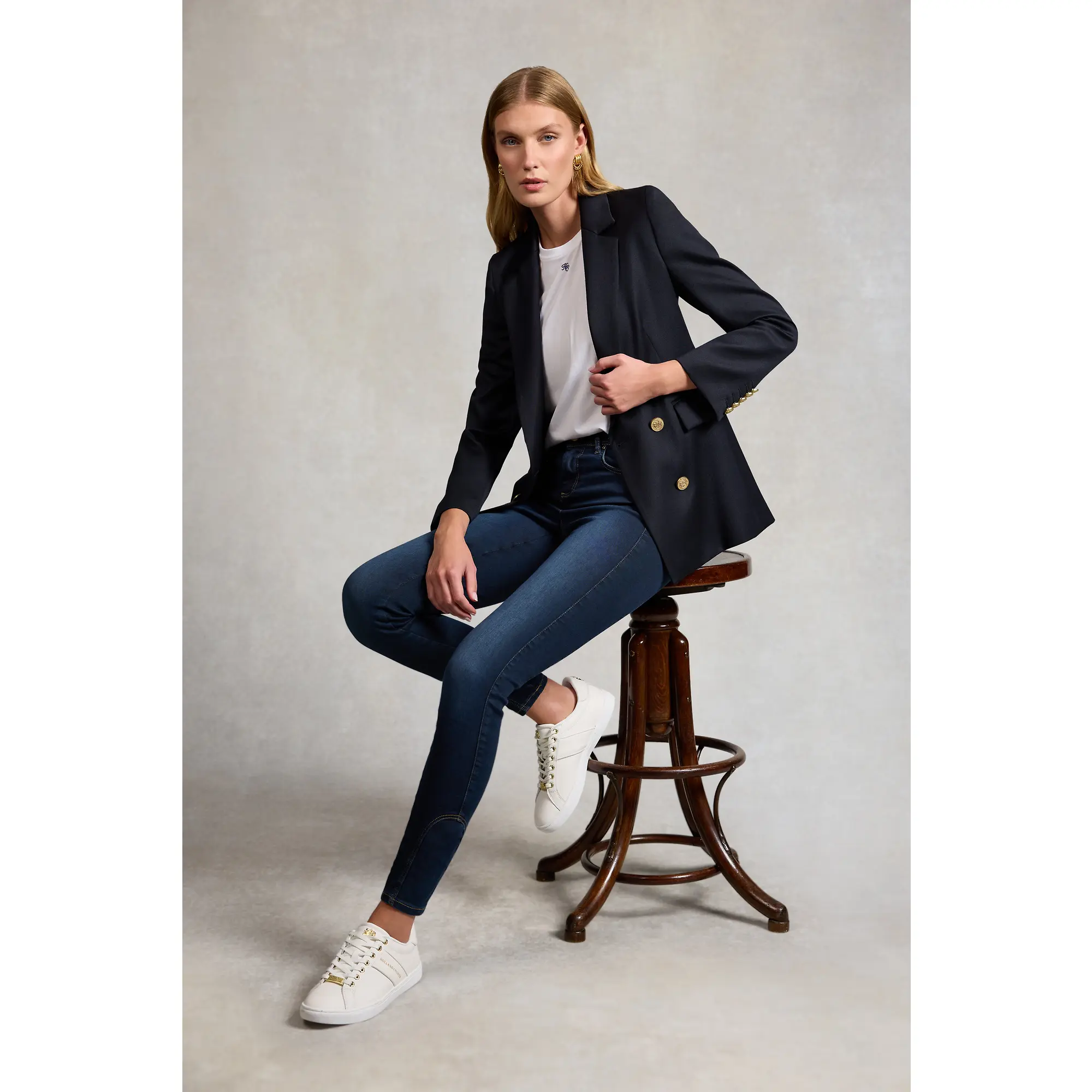 Product image 2 of 9 of Holland Cooper Women's Knightsbridge Court Trainers - White