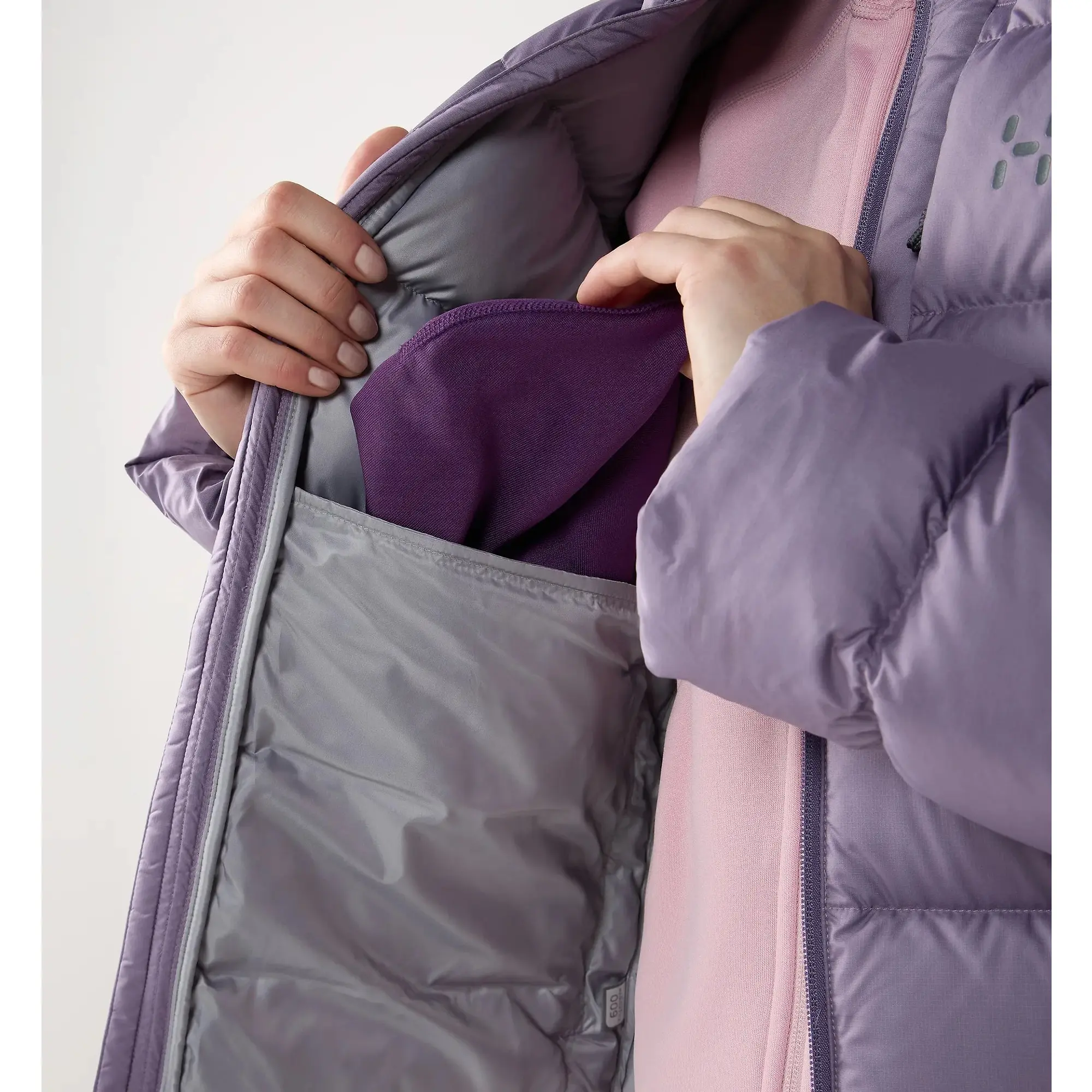 Product image 11 of 12 of Haglöfs Women's Rosson Down Hooded Jacket - Purple Fog