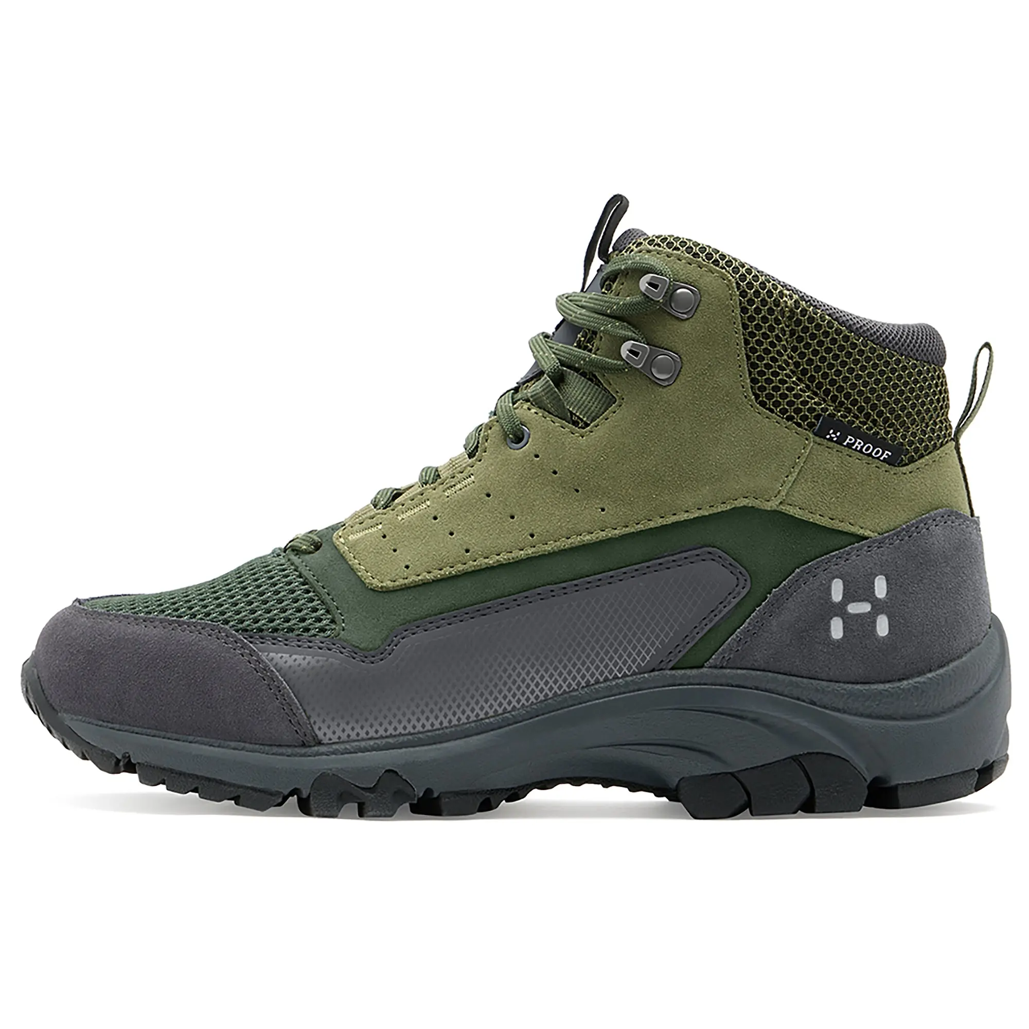 Product image 1 of 6 of Haglöfs Men's Rosson Proof Mid Waterproof Shoes - Magnetite/Olive Green