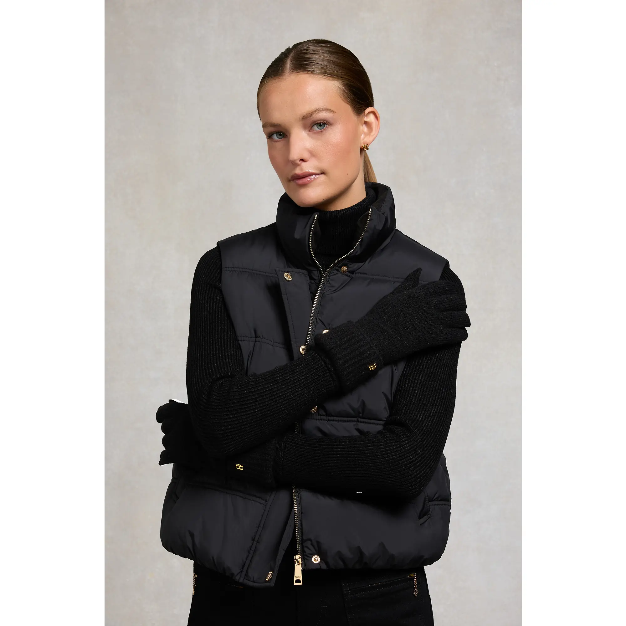 Product image 2 of 5 of Holland Cooper Women's Classic Logo Gloves - Black