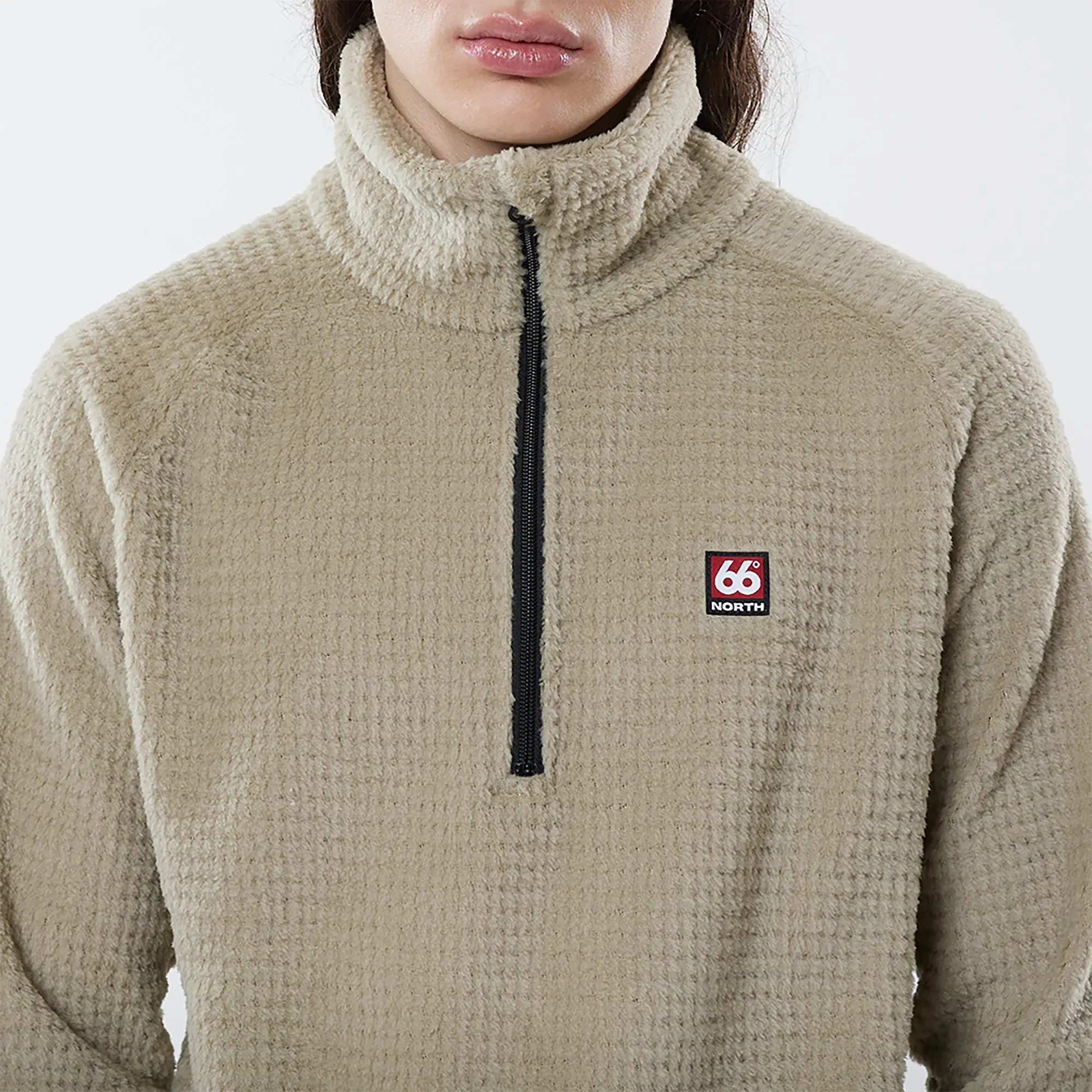 Product image 6 of 8 of 66°North Men's Hrannar Zipneck Fleece - Volcanic Desert