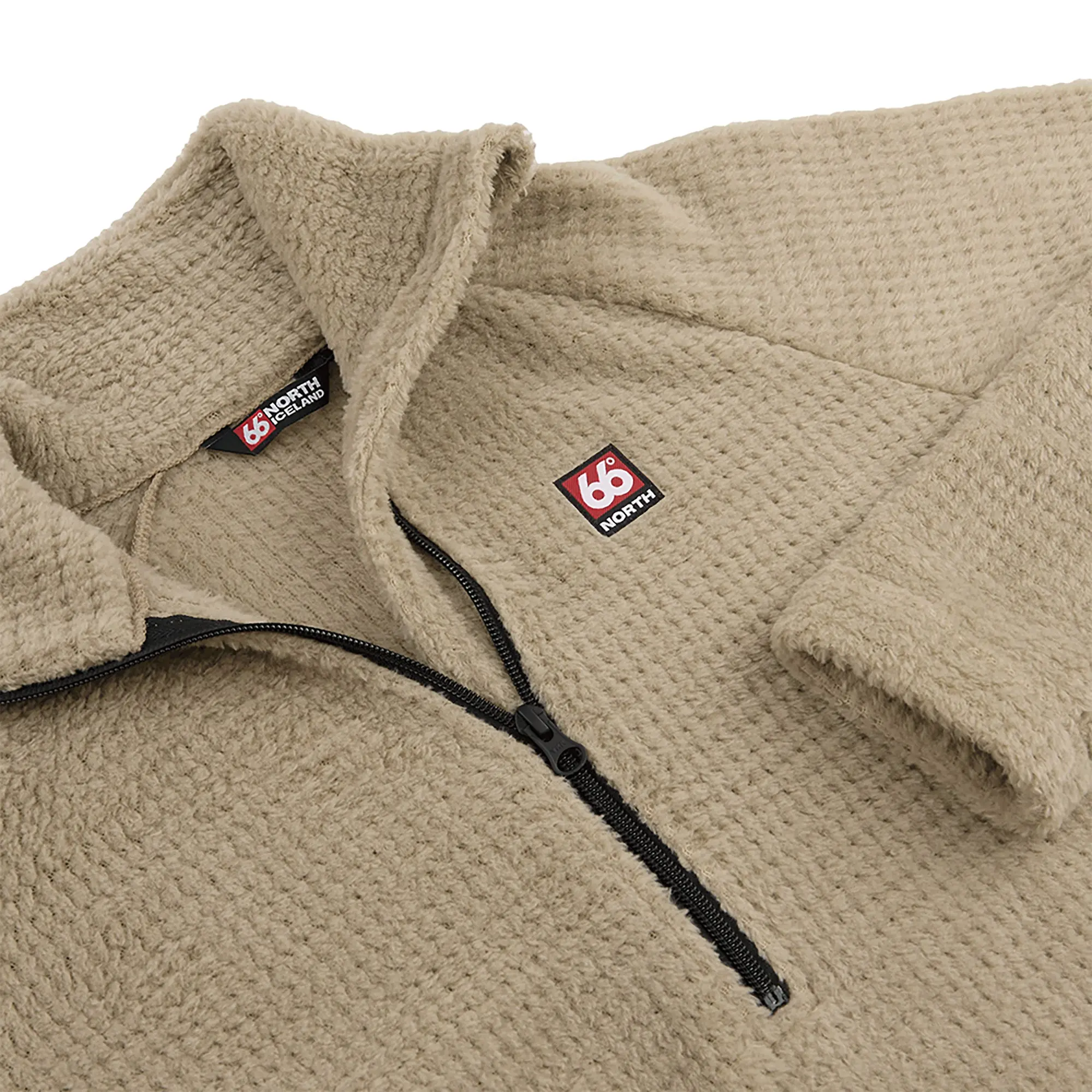 Product image 8 of 8 of 66°North Men's Hrannar Zipneck Fleece - Volcanic Desert