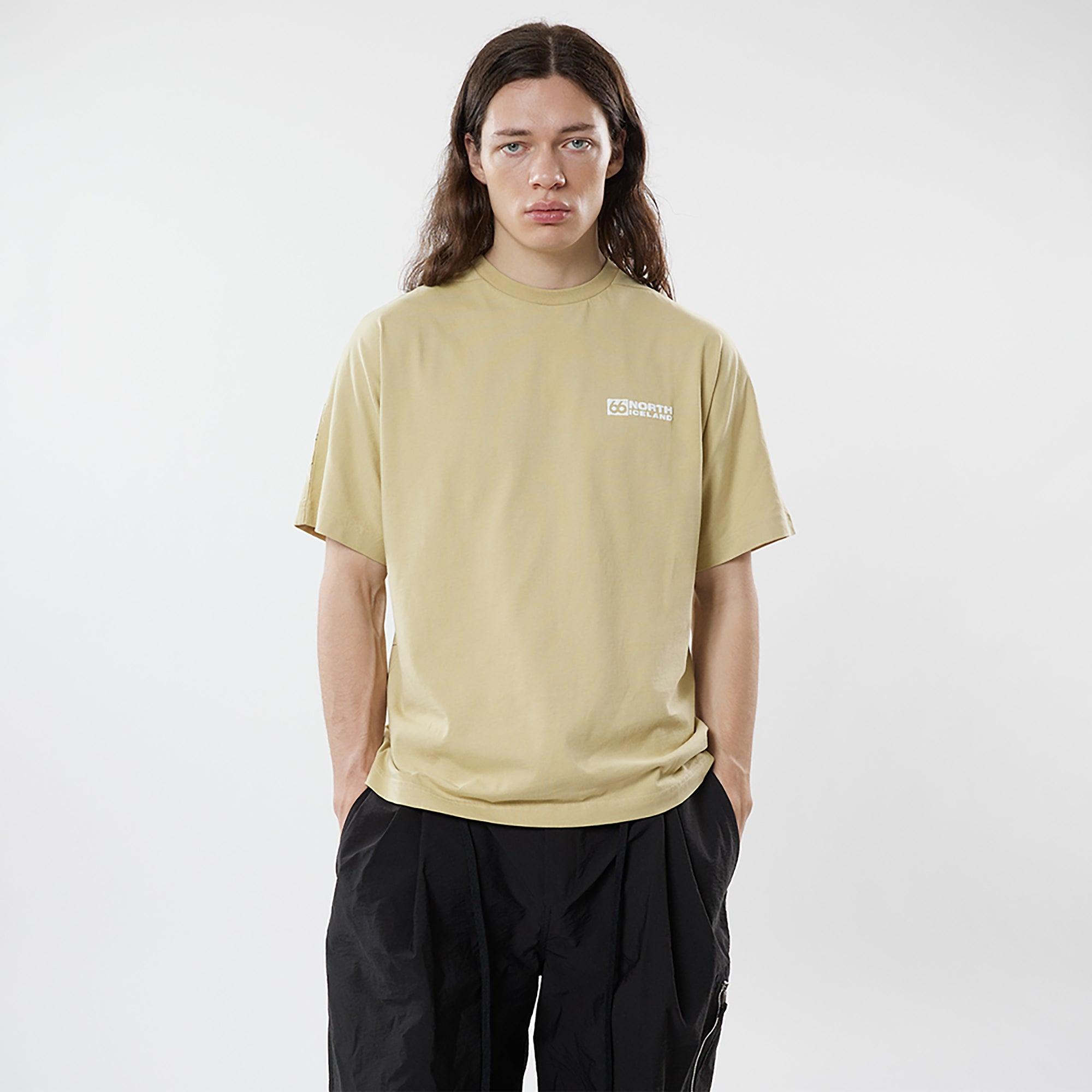 66°North Men's Suðureyri T-Shirt - Oat Grains | British Attire