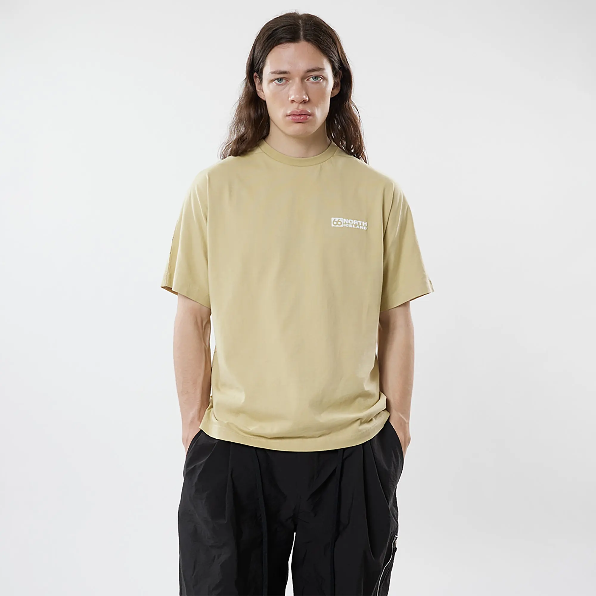 Product image 1 of 5 of 66°North Men's Suðureyri T-Shirt - Oat Grains