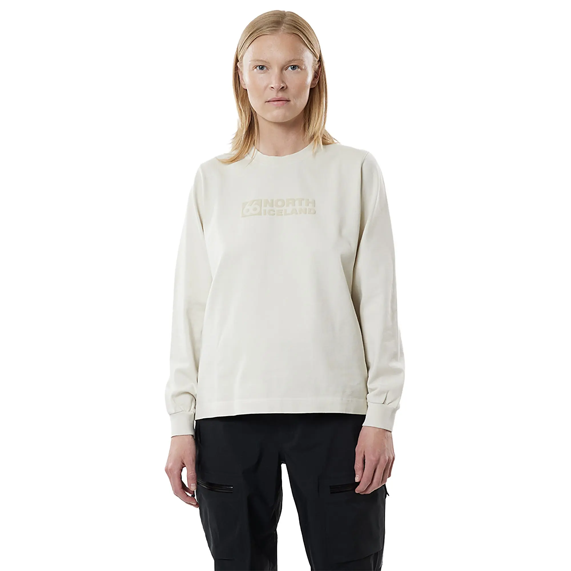 Product image 1 of 2 of 66°North Women's Borgir Longsleeve T-Shirt - Eggshell