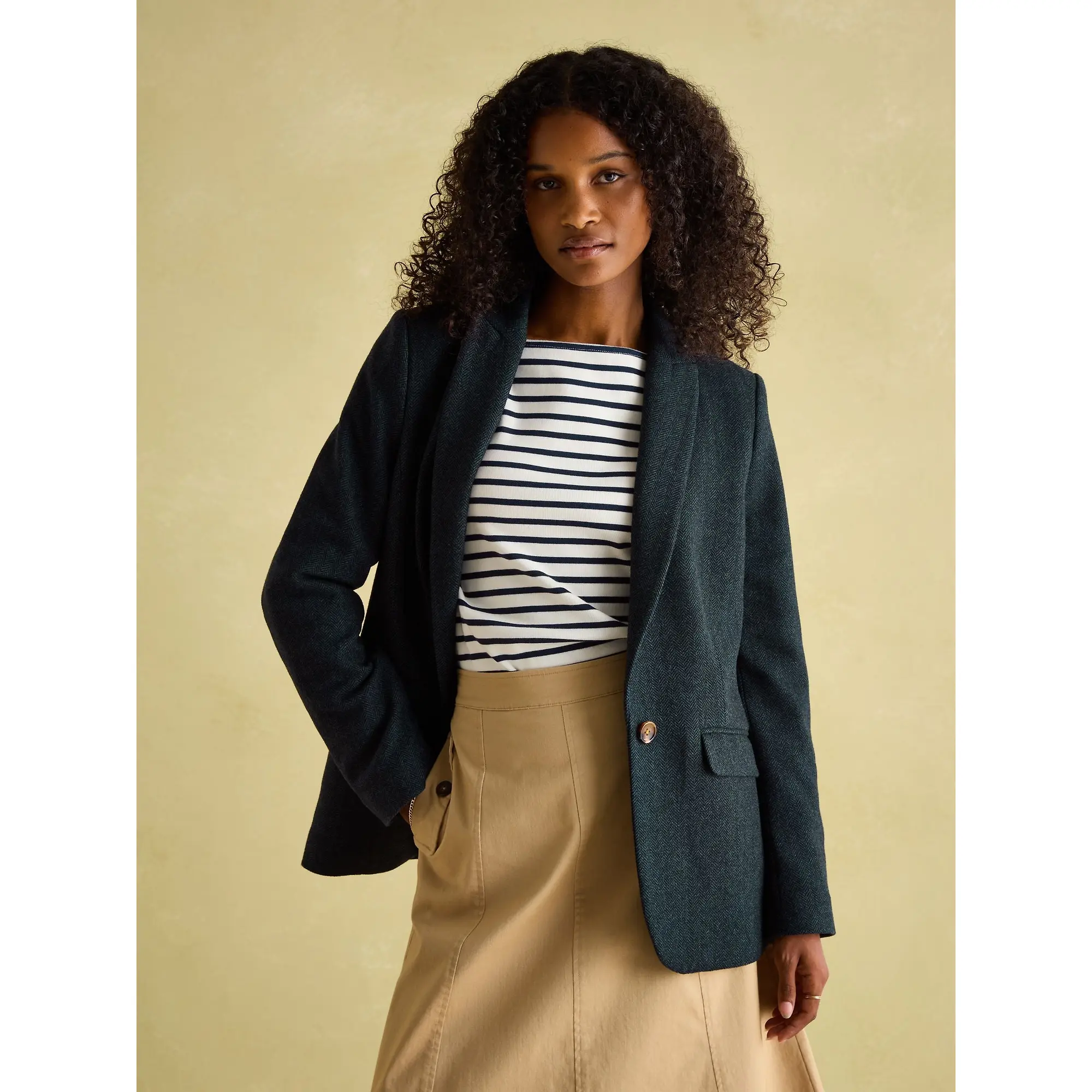 Product image 2 of 9 of Joules Women's Bramble Tweed Blazer - Navy