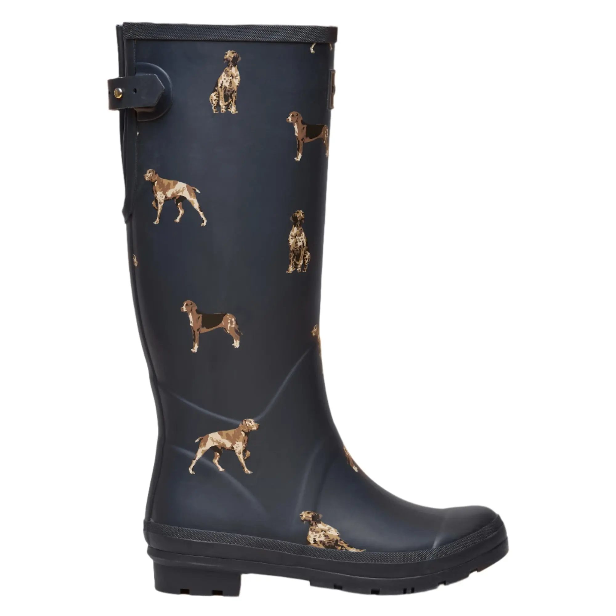 Product image 1 of 6 of Joules Women's Adjustable Tall Printed Wellies - Navy Dog