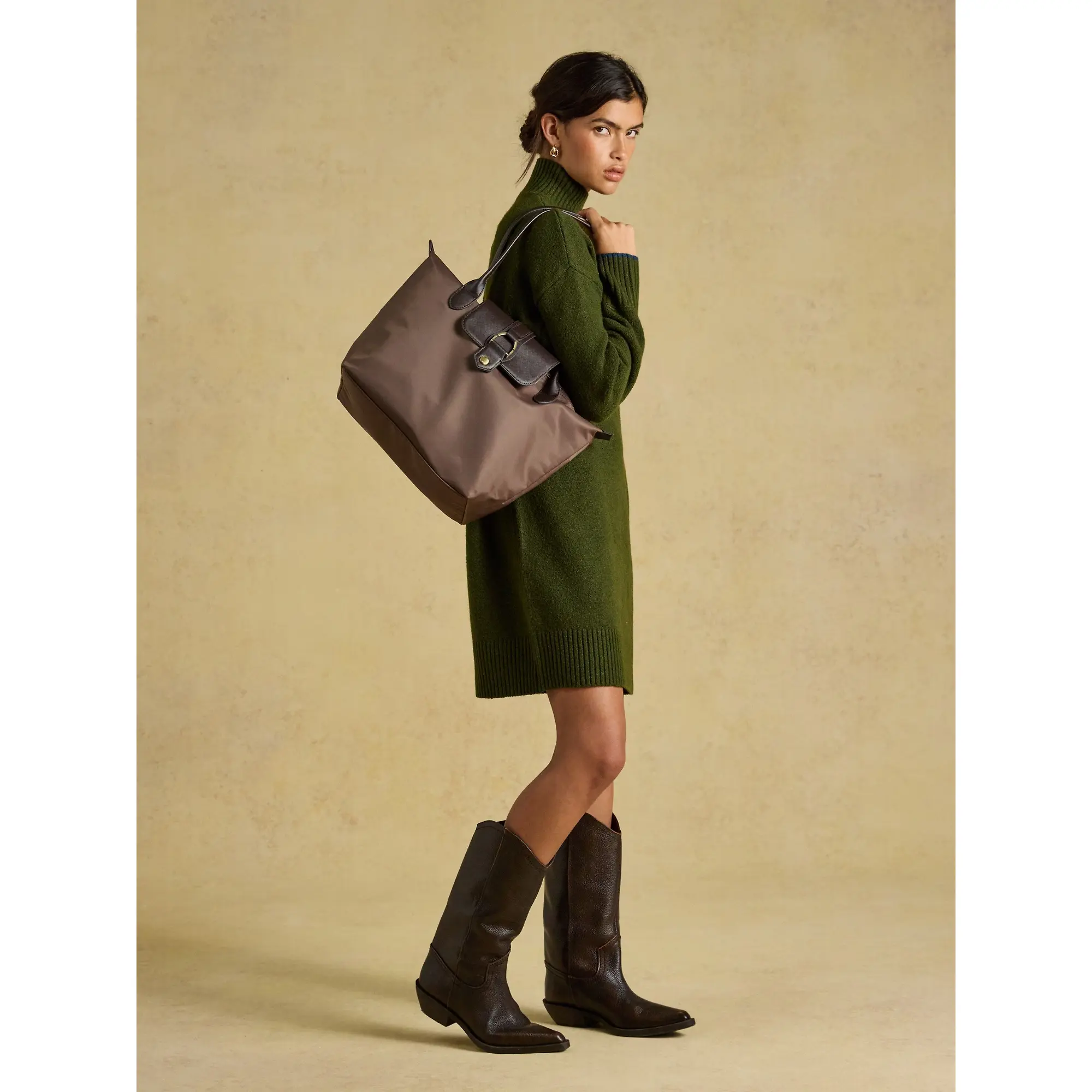 Product image 2 of 5 of Joules Women's Edie Zip Top Shopper Bag - Mocha Brown