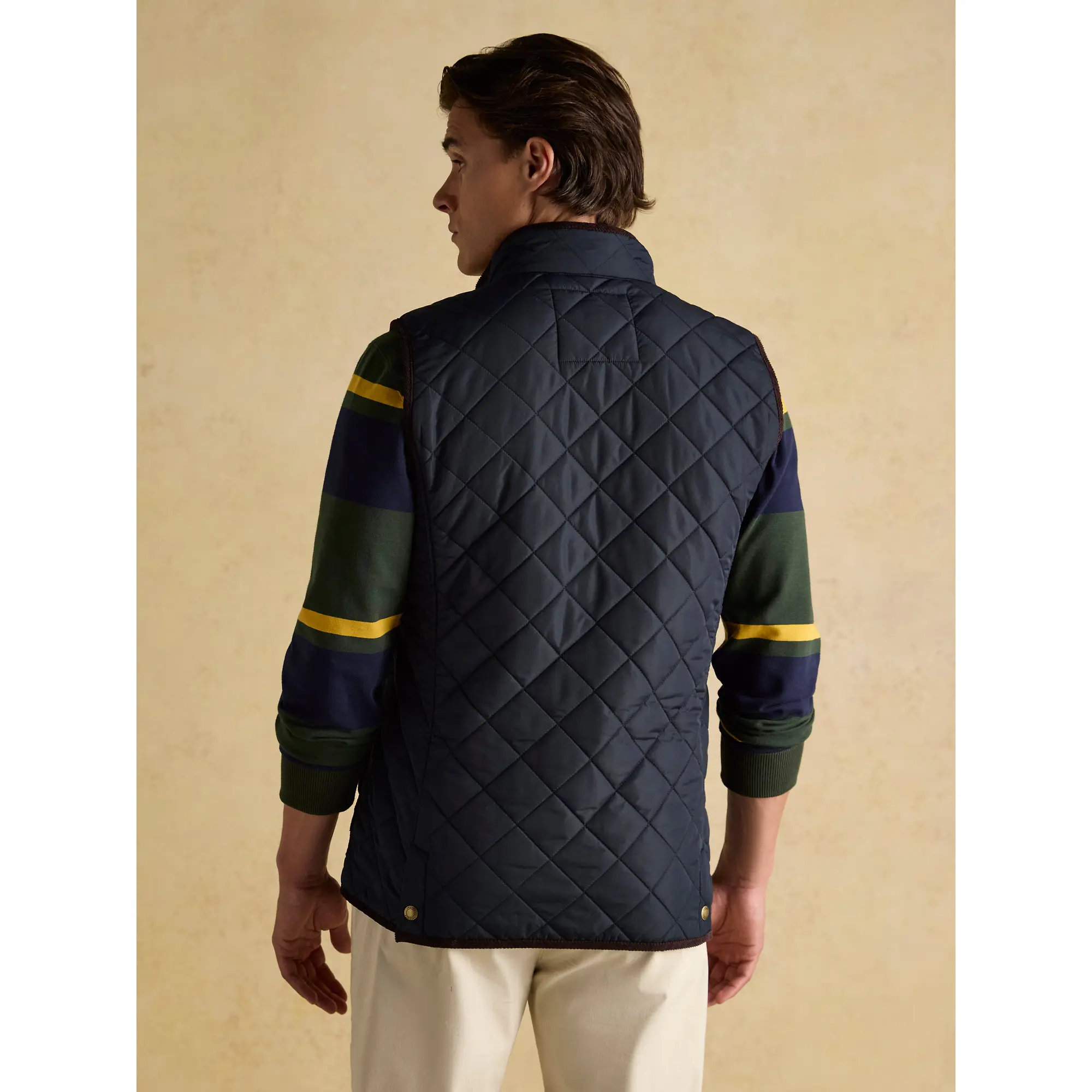 Product image 3 of 10 of Joules Men's Maynard Diamond Quilted Gilet - Navy