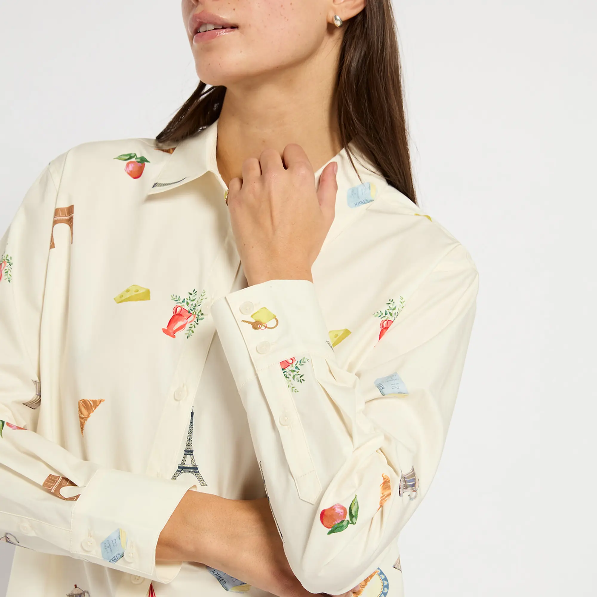 Product image 3 of 5 of Joules Women's Amilla Paris Print Shirt - White