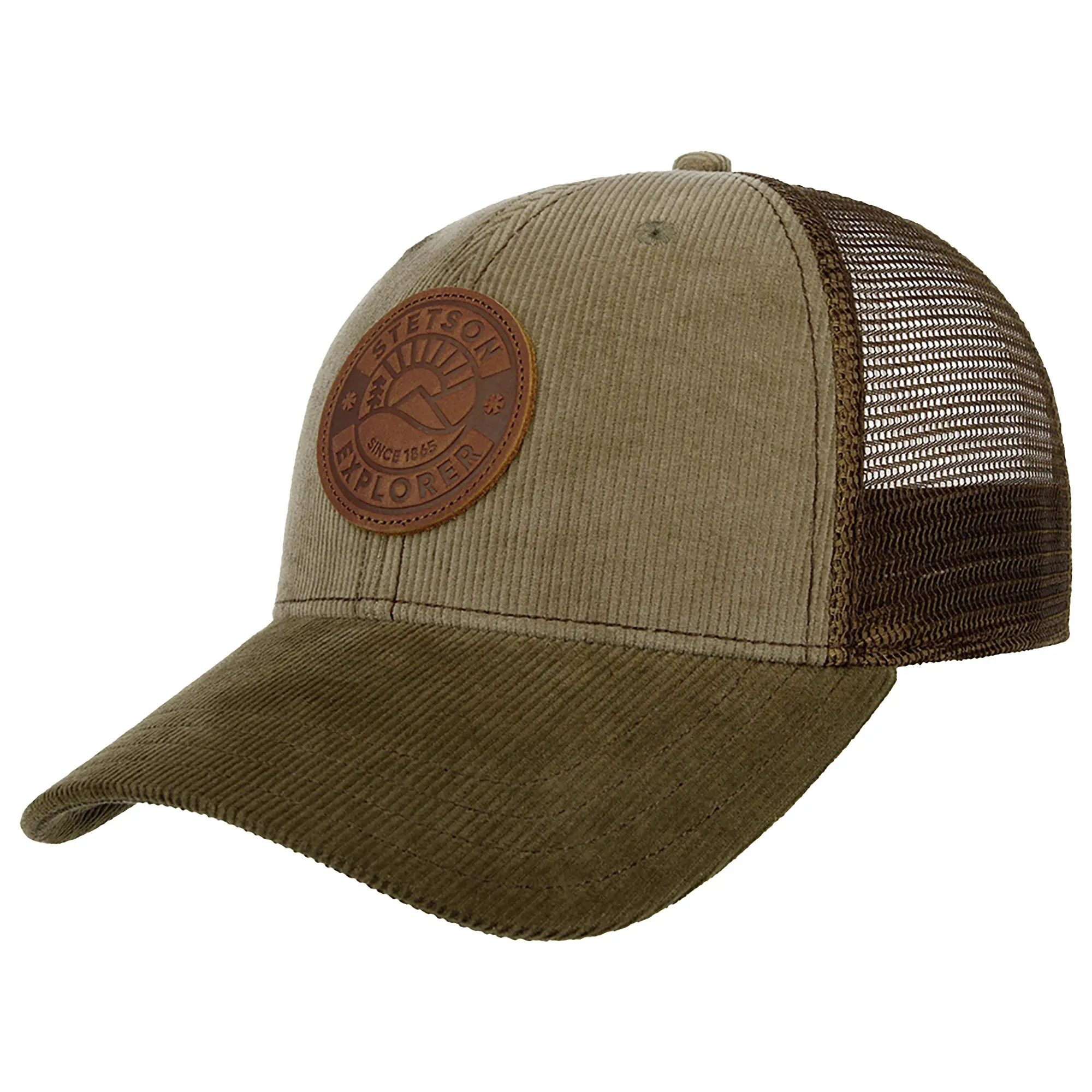 Product image 1 of 1 of Stetson Leather Patch Baseball Cap - Light Green/Khaki