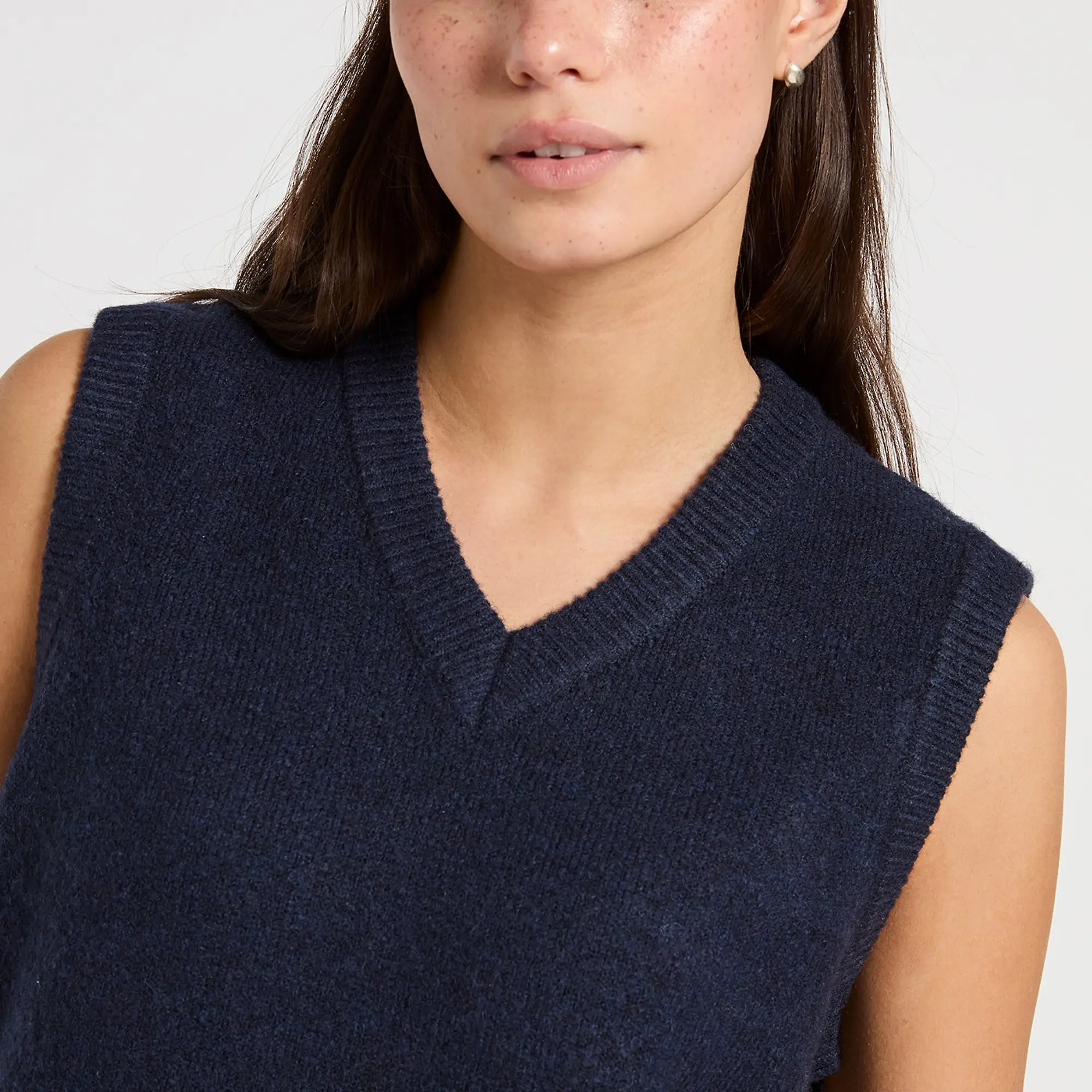 Product image 2 of 4 of Joules Women's Holly Long Knitted Vest - Navy