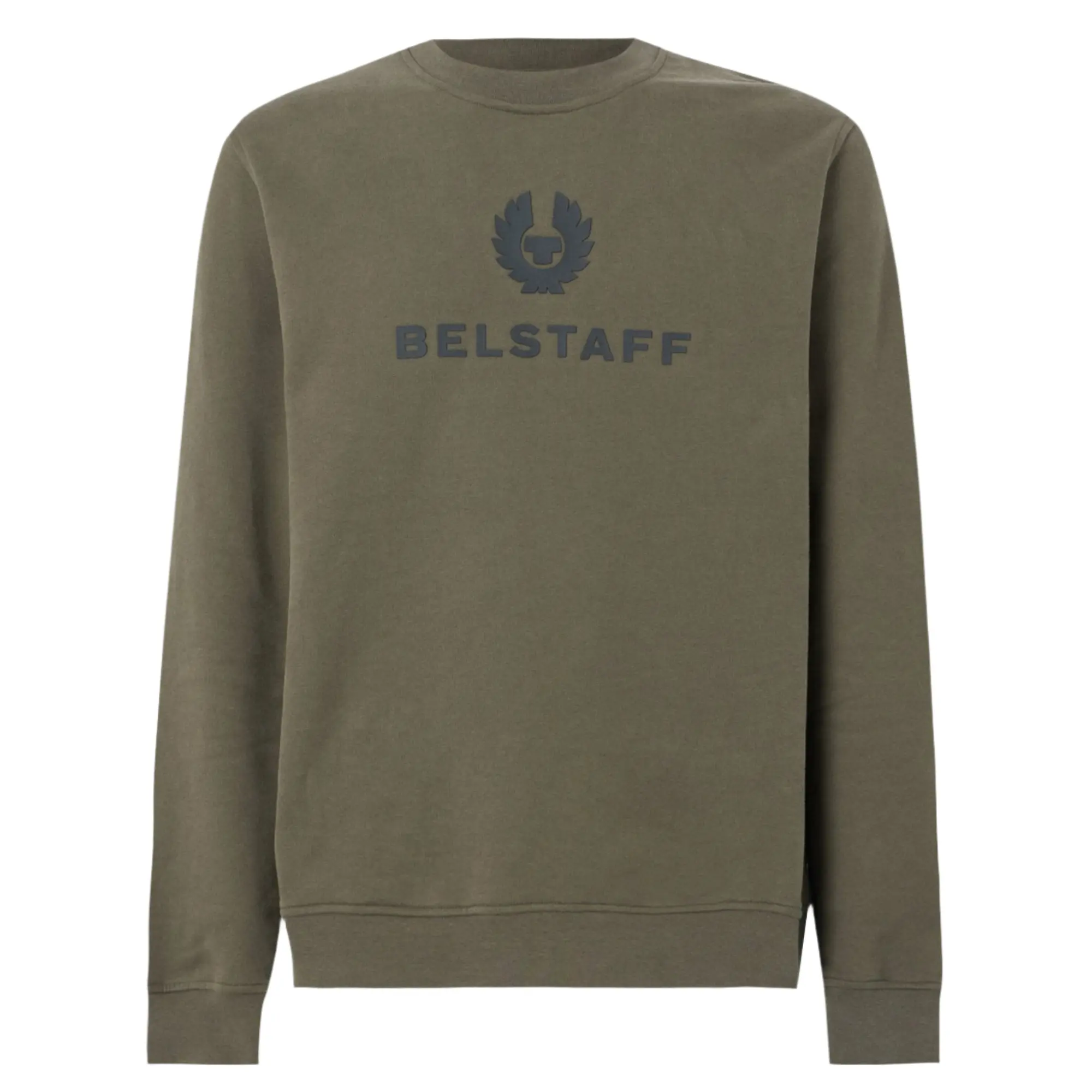 Product image 1 of 2 of Belstaff Men's Cotton Fleece Signature Crewneck Sweatshirt - Surplus Green