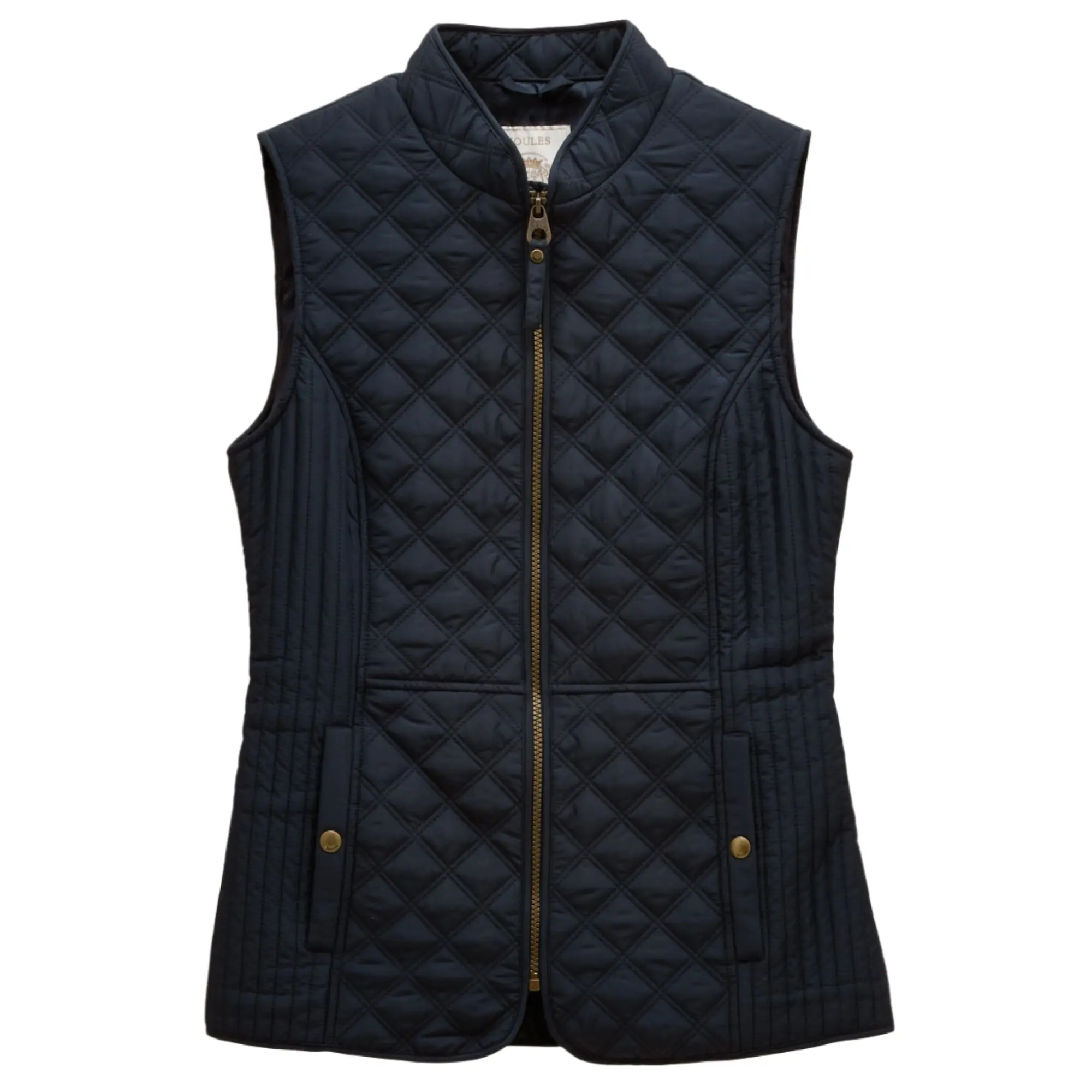 Product image 1 of 19 of Joules Women's Minx Showerproof Diamond Quilted Gilet - Navy Blue