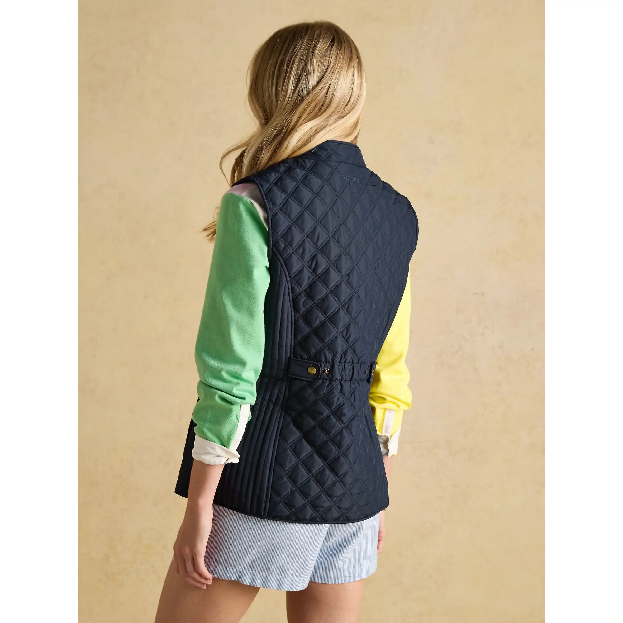 Product image 14 of 19 of Joules Women's Minx Showerproof Diamond Quilted Gilet - Navy Blue