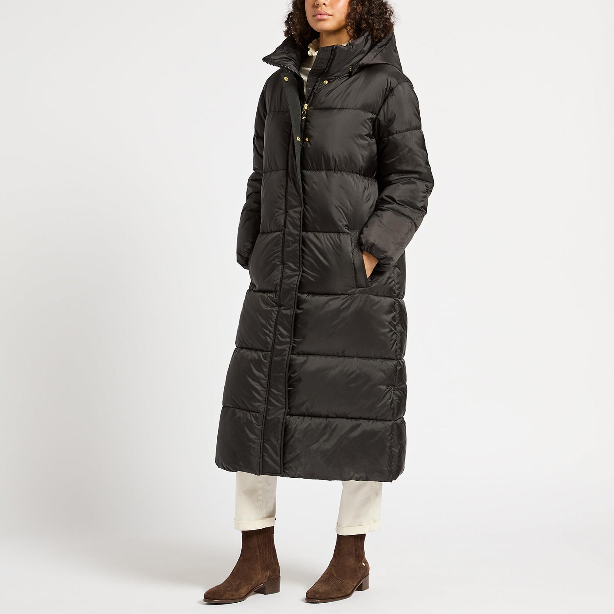 Joules Women's Pitchside Showerproof Longline Hooded Coat - Black