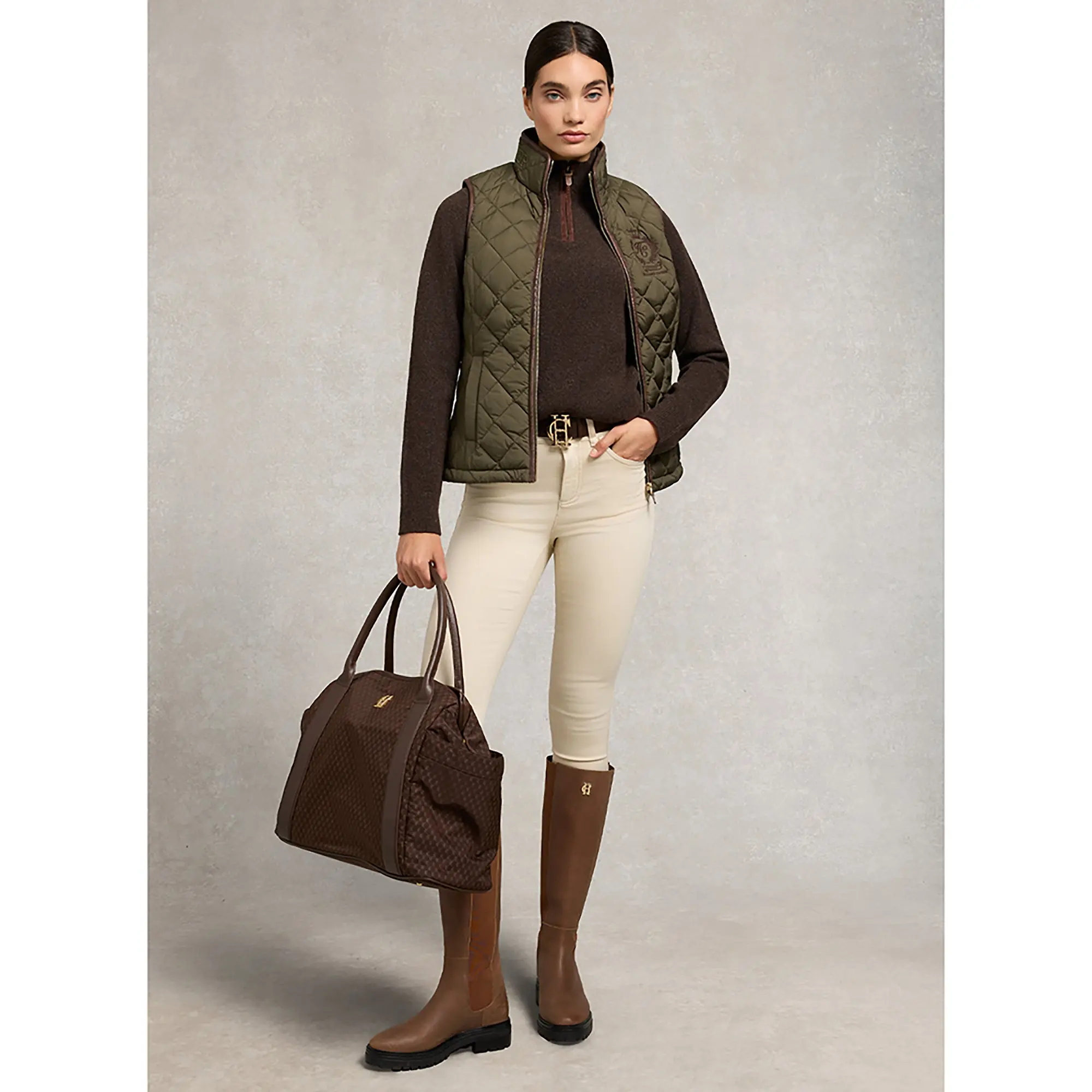 Product image 5 of 9 of Holland Cooper Women's Lightweight Country Gilet - Khaki