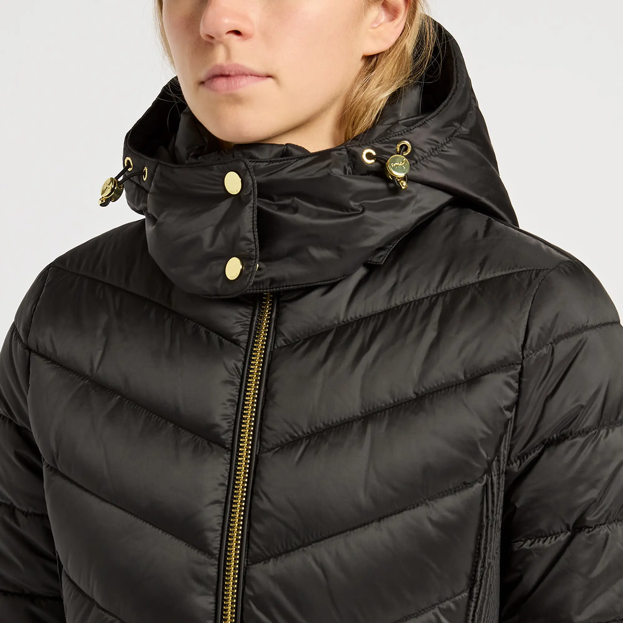 Product image 3 of 6 of Joules Women's Pembury Showerproof Longline Hooded Coat - Black