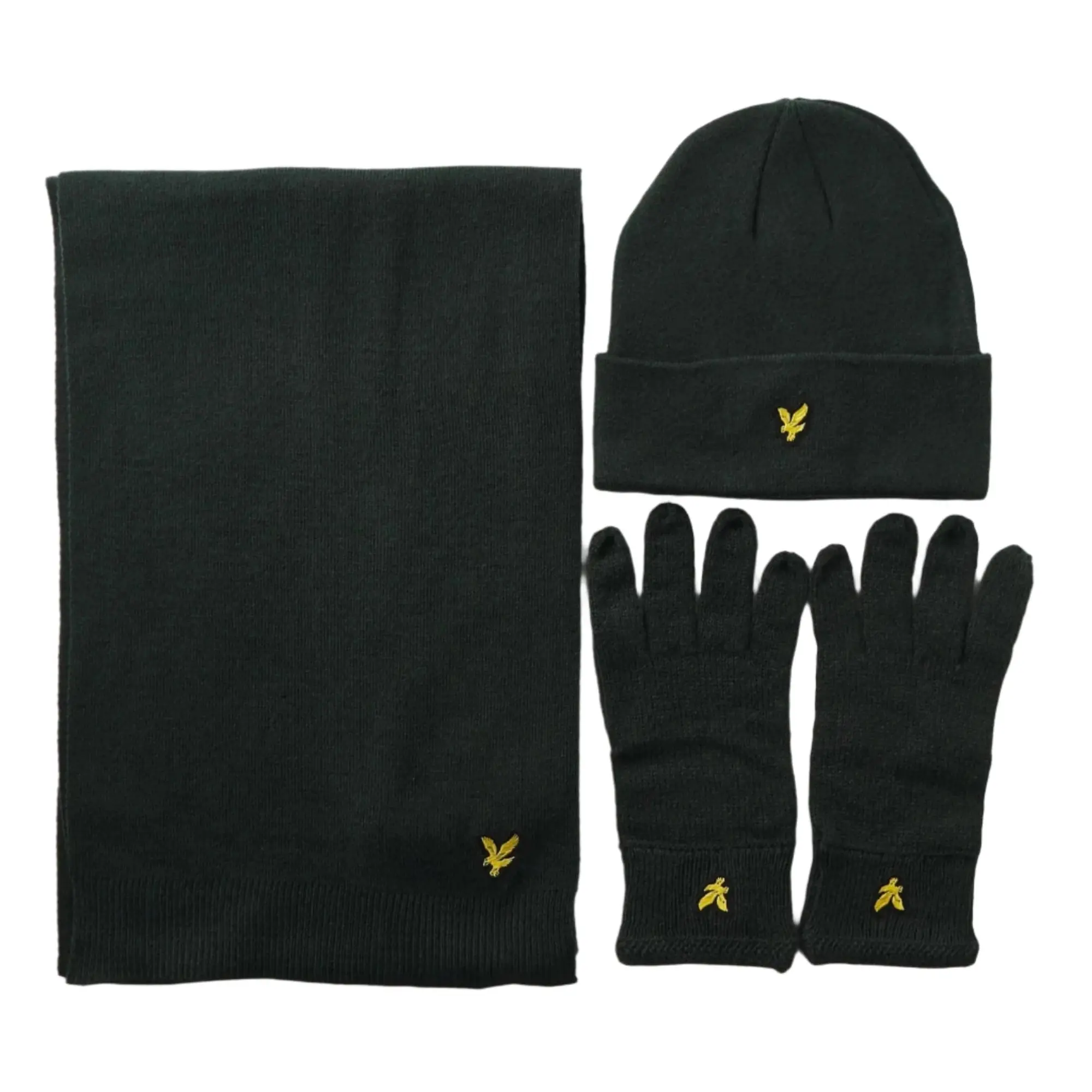Product image 1 of 6 of Lyle & Scott Men's Checked Scarf And Beanie Gift Set - Argyle Teal