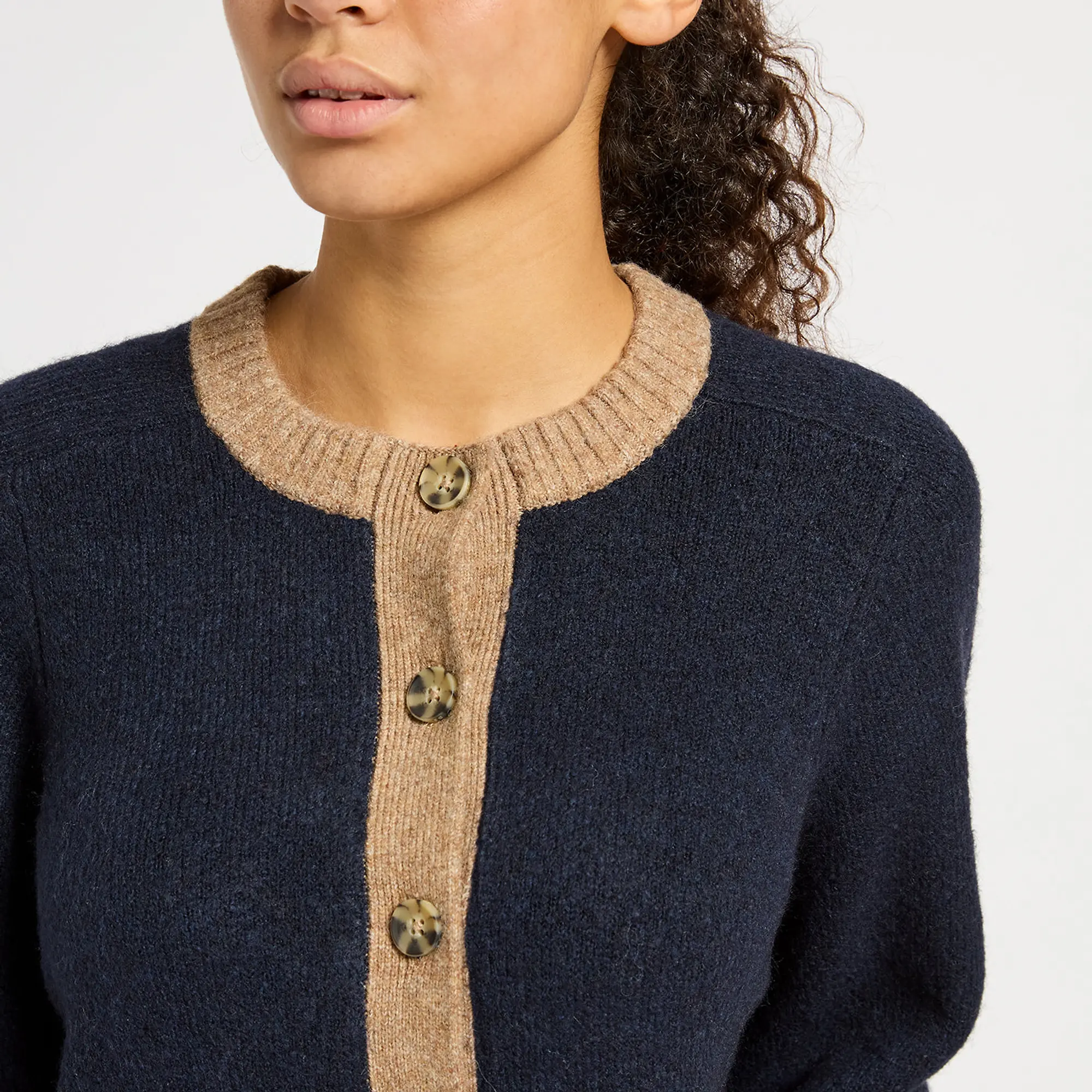 Product image 3 of 5 of Joules Women's Nora Knitted Cardigan - Navy/Tan