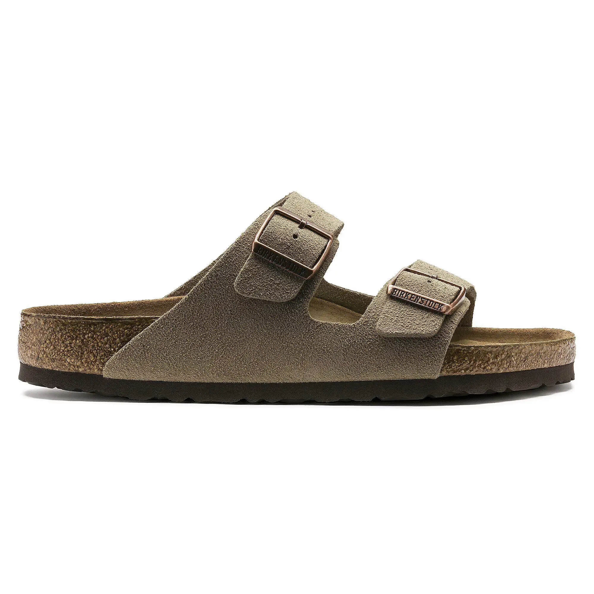 Product image 3 of 8 of Birkenstock Unisex Arizona Soft Footbed Suede Leather Regular Sandals - Taupe