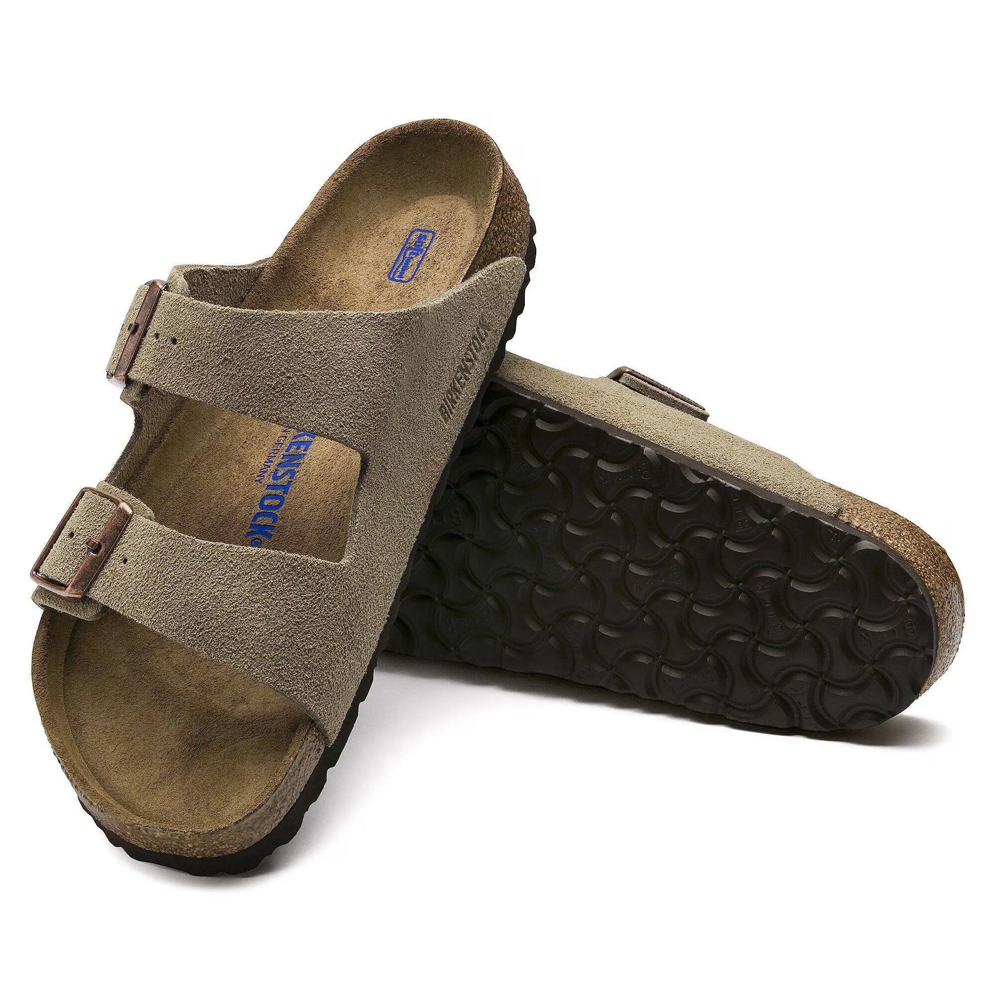 Product image 7 of 8 of Birkenstock Unisex Arizona Soft Footbed Suede Leather Regular Sandals - Taupe