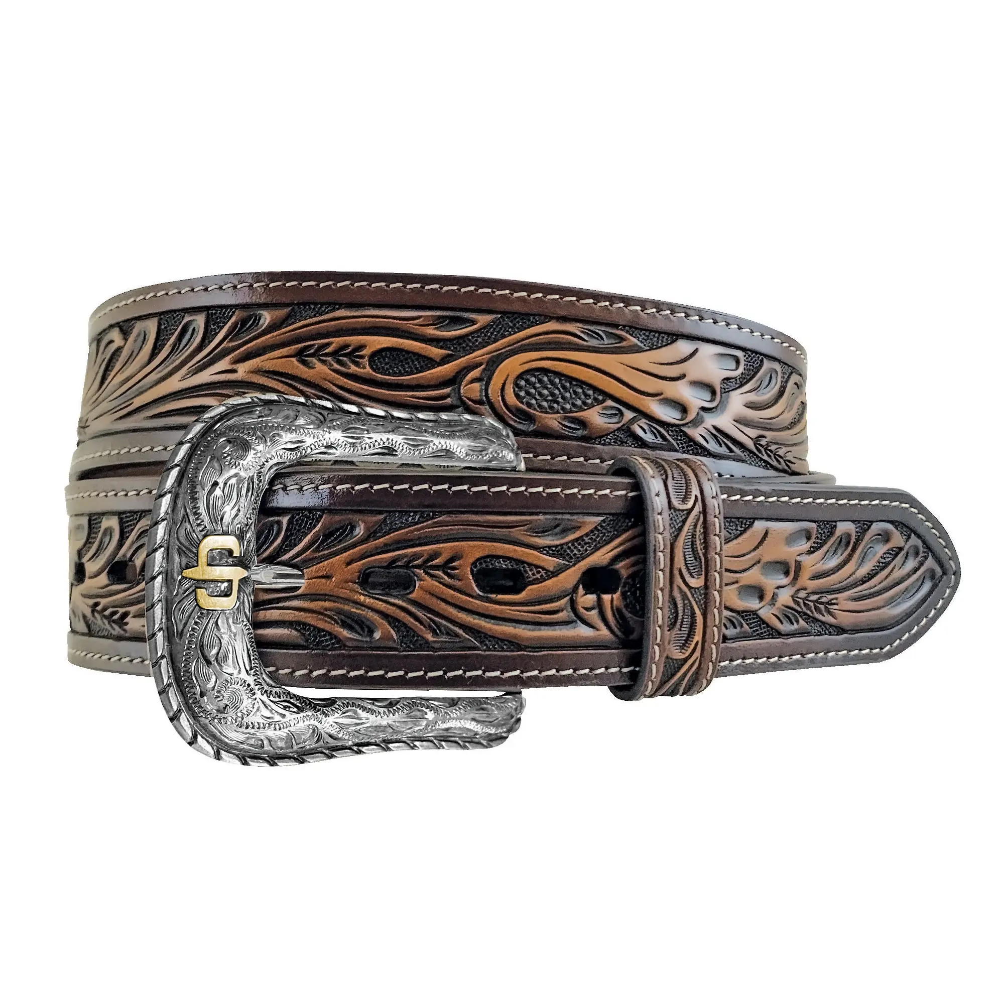 Product image 1 of 1 of Stetson Tooled Leather Belt - Brown